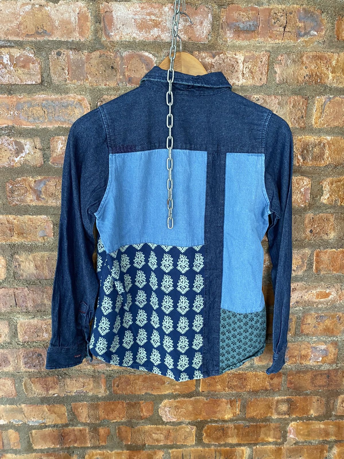 Japanese Brand CAmina Japan Patchwork shirt indigo Size US S / EU 44-46 / 1 - 11 Thumbnail