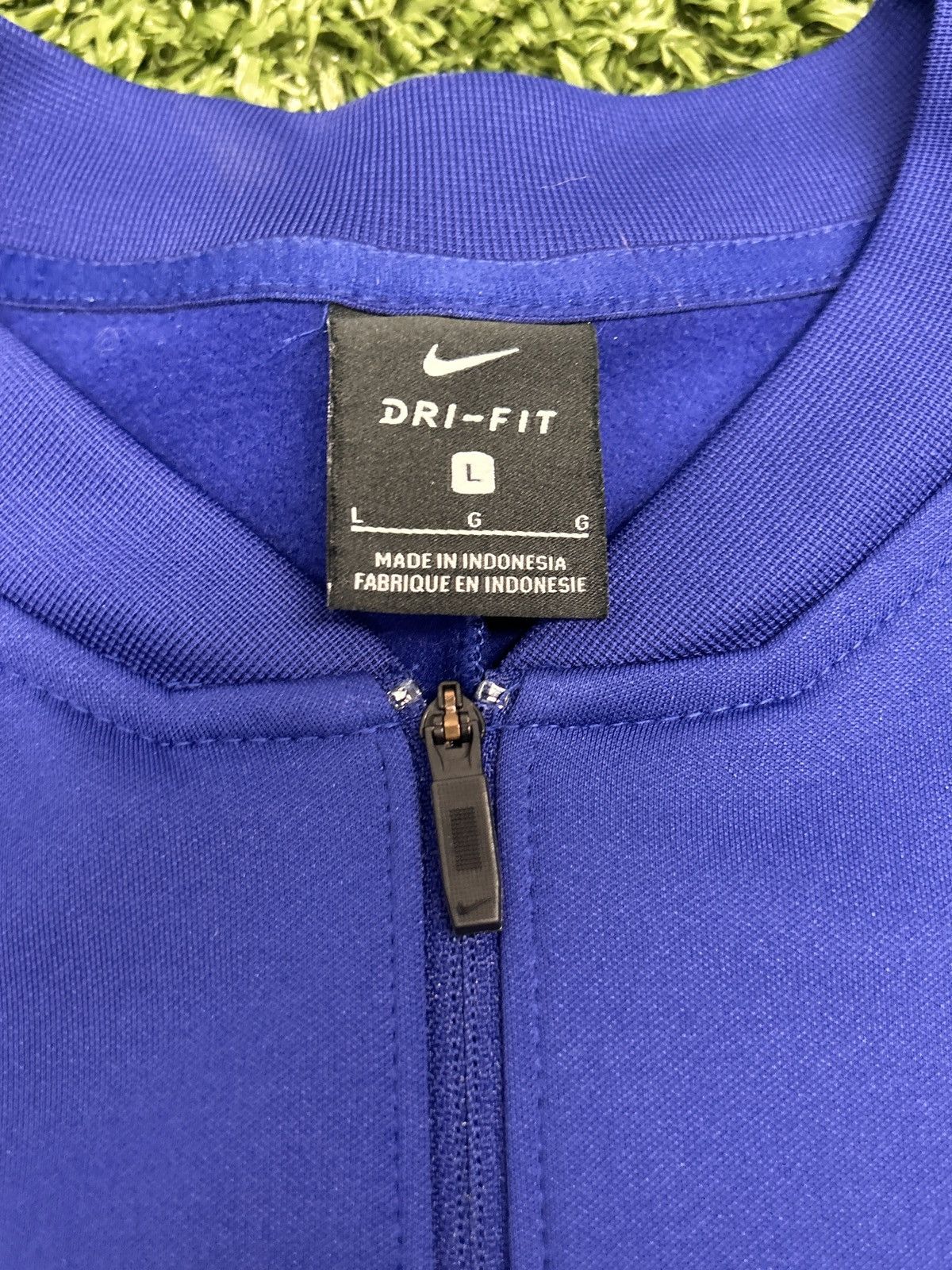 Nike 2018 Nike France Soccer Embroidered Blue Track Jacket Size US L / EU 52-54 / 3 - 3 Thumbnail