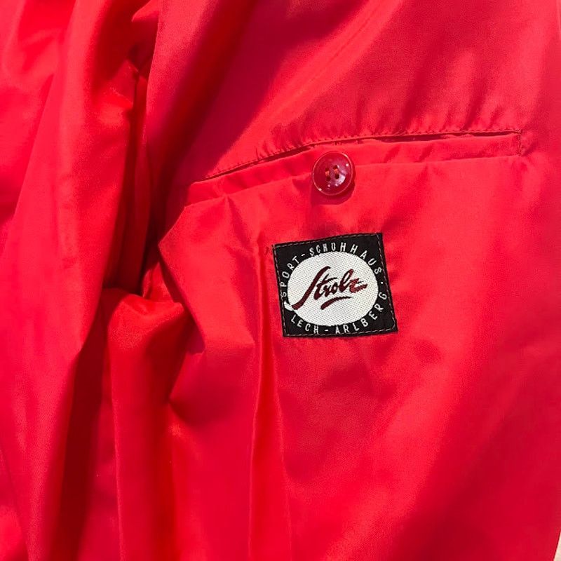 Vintage Vintage Strolz Ski Jacket Red Quilted Zippers 70s 80s Nylon Size US M / EU 48-50 / 2 - 5 Thumbnail