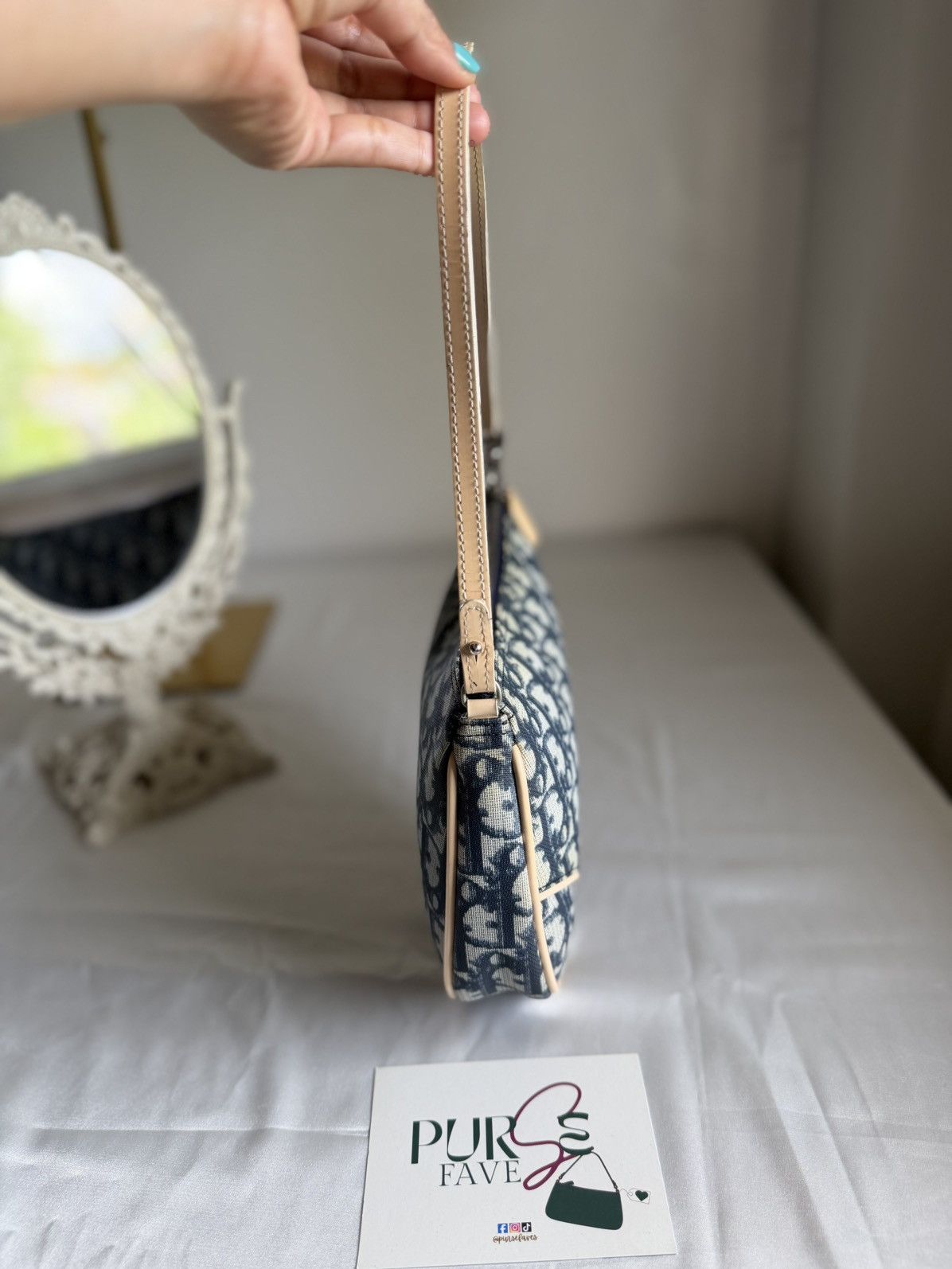 Dior CHRISTIAN DIOR John Galliano Saddle Mini Blue Coated Canvas Size ONE SIZE - 11 Thumbnail