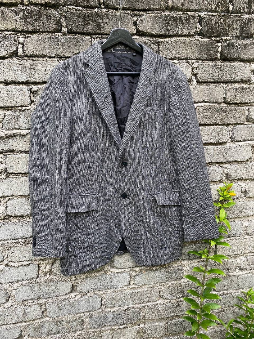 Uniqlo Uniqlo Grey Herringbone Wool Blazer Size US M / EU 48-50 / 2 - 3 Thumbnail
