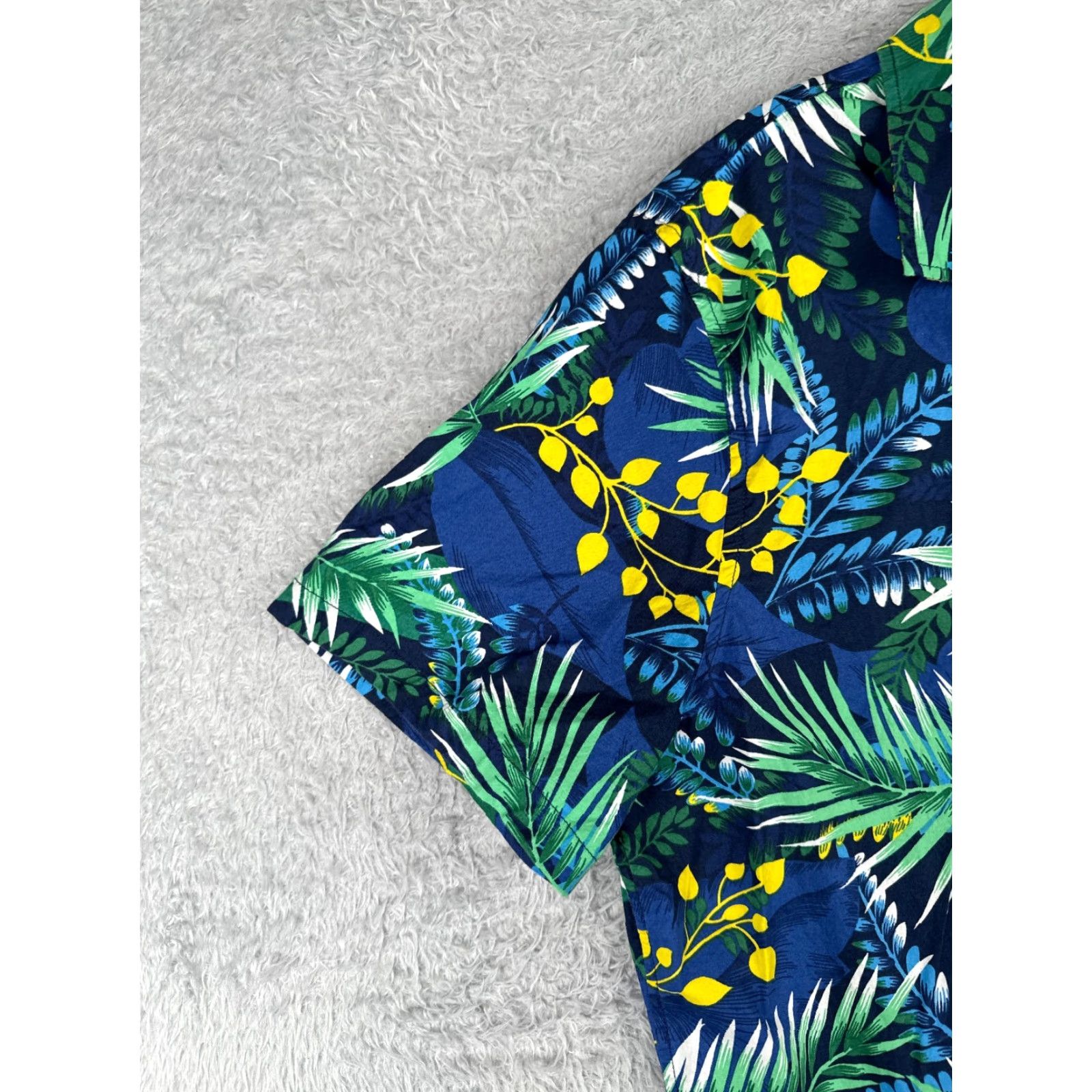 Gap Gap Button-Up Shirt Men Large Cotton Floral Hawaiian Aloha Short Sleeve Blue Size US L / EU 52-54 / 3 - 3 Thumbnail