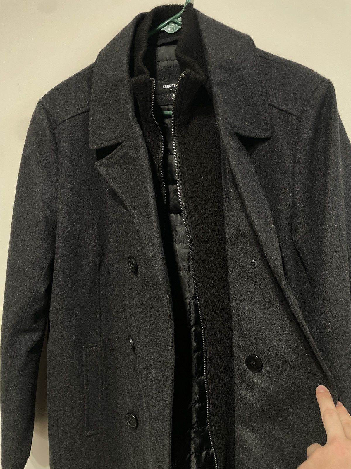 Kenneth Cole Turtleneck Black Blazer Coat Size US M / EU 48-50 / 2 - 2 Thumbnail