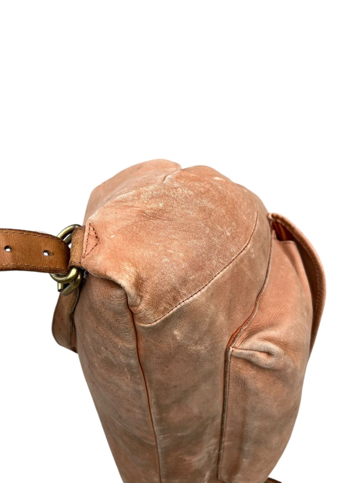 Leather Vintage COCARDE Japan Faded Patina Leather Backpack Bag Size ONE SIZE - 16 Thumbnail