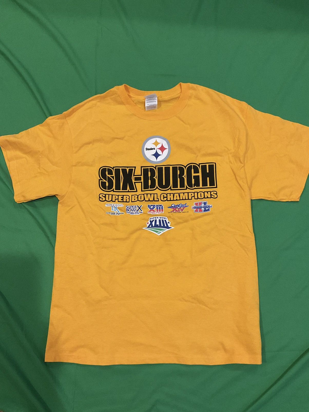 NFL × Vintage Vintage Yellow Steelers Super Bowl 6XL tee Size US L / EU 52-54 / 3 - 1 Thumbnail