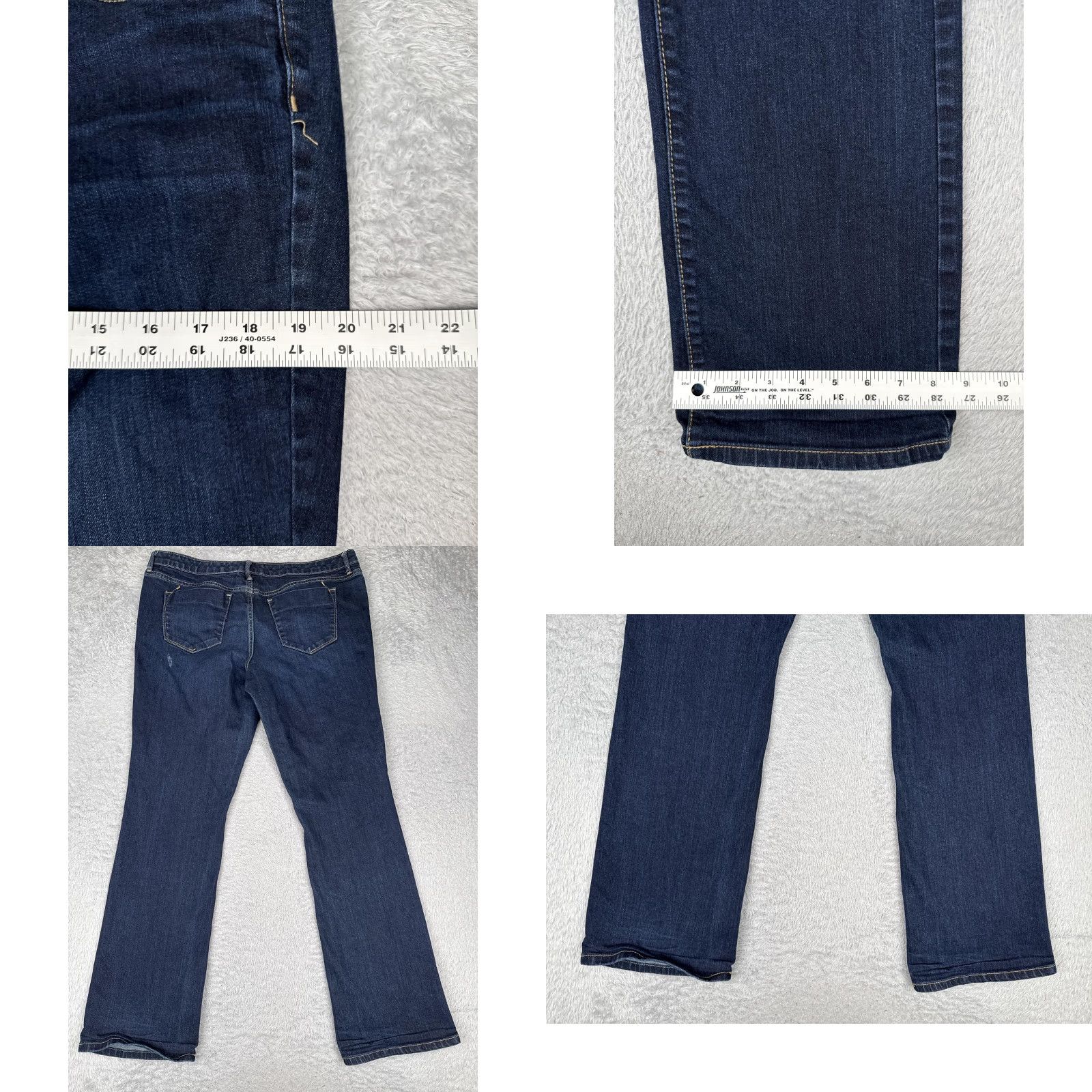 Mossimo Mossimo Jeans Womens 14R Dark Wash Blue Mid Rise Bootcut Denim Stretch 34x31 Size 36" / US 14 / IT 50 - 9 Thumbnail