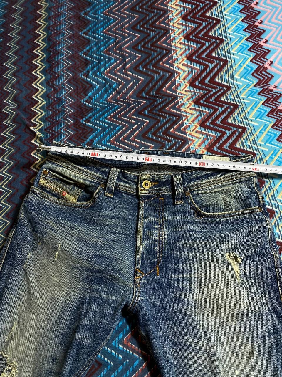 Diesel × Vintage DIESEL🔥THRASHED DISTRESSED DENIM Size US 30 / EU 46 - 14 Thumbnail