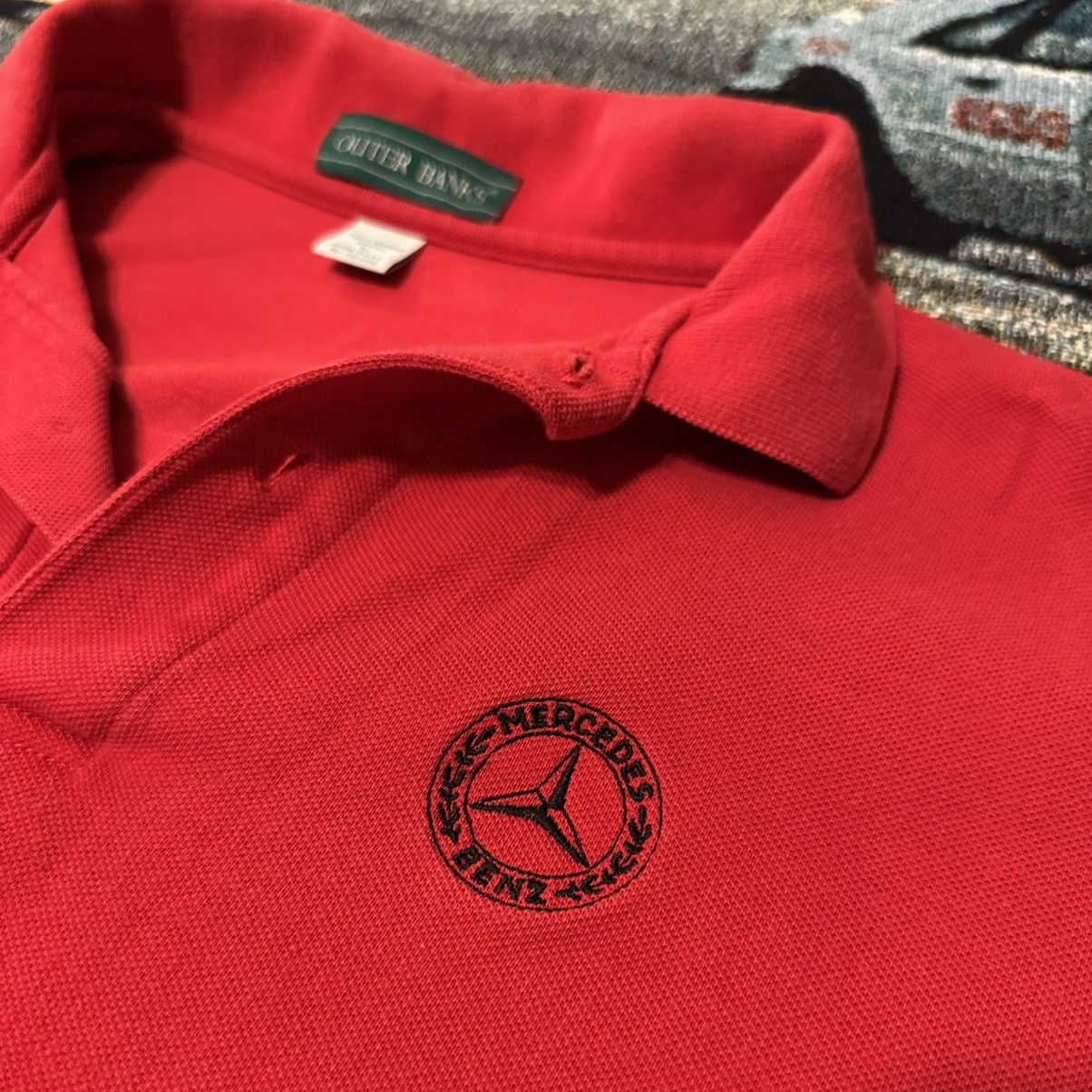 Mercedes-Benz × Vintage VINTAGE - Mercedes Benz - Outer Banks Polo XL Size US XL / EU 56 / 4 - 2 Thumbnail