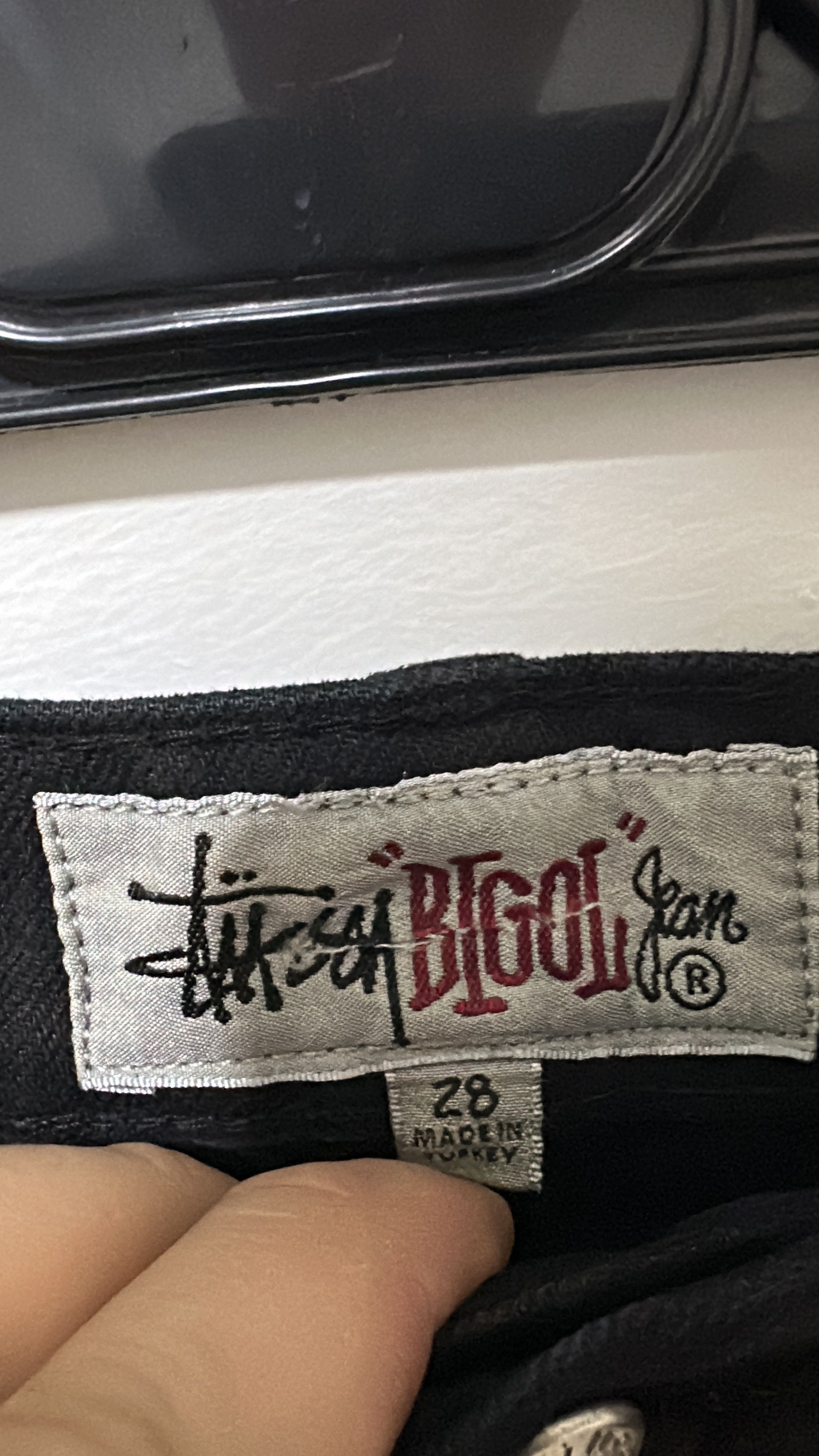 Stussy Stussy Swirl logo Big Ol Jean Denim Black Size 28 Size US 28 / EU 44 - 6 Thumbnail