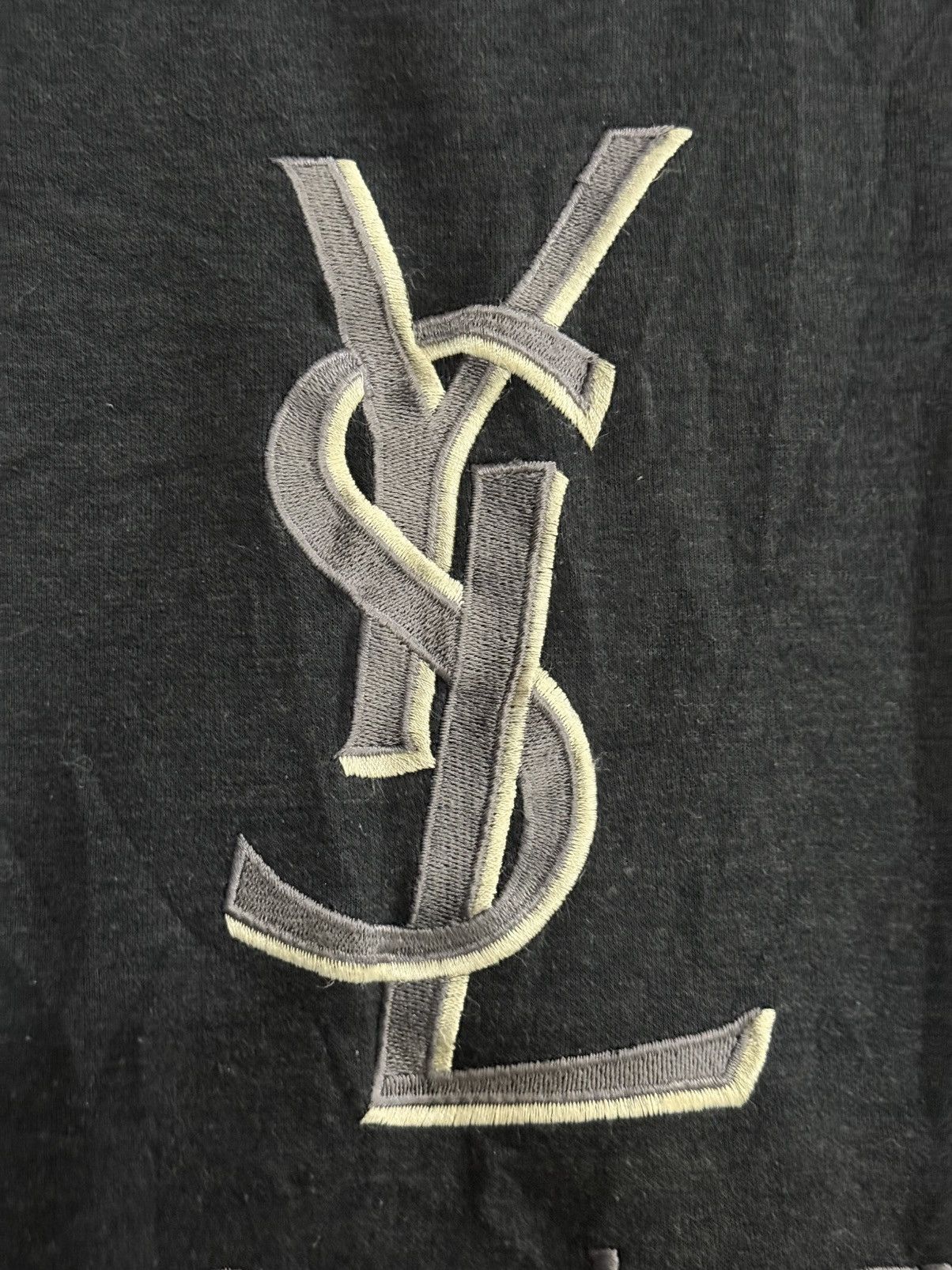 Vintage Thrashed Vintage Yves Saint Laurent YSL Pour Homme Faded Tee Size US L / EU 52-54 / 3 - 4 Thumbnail