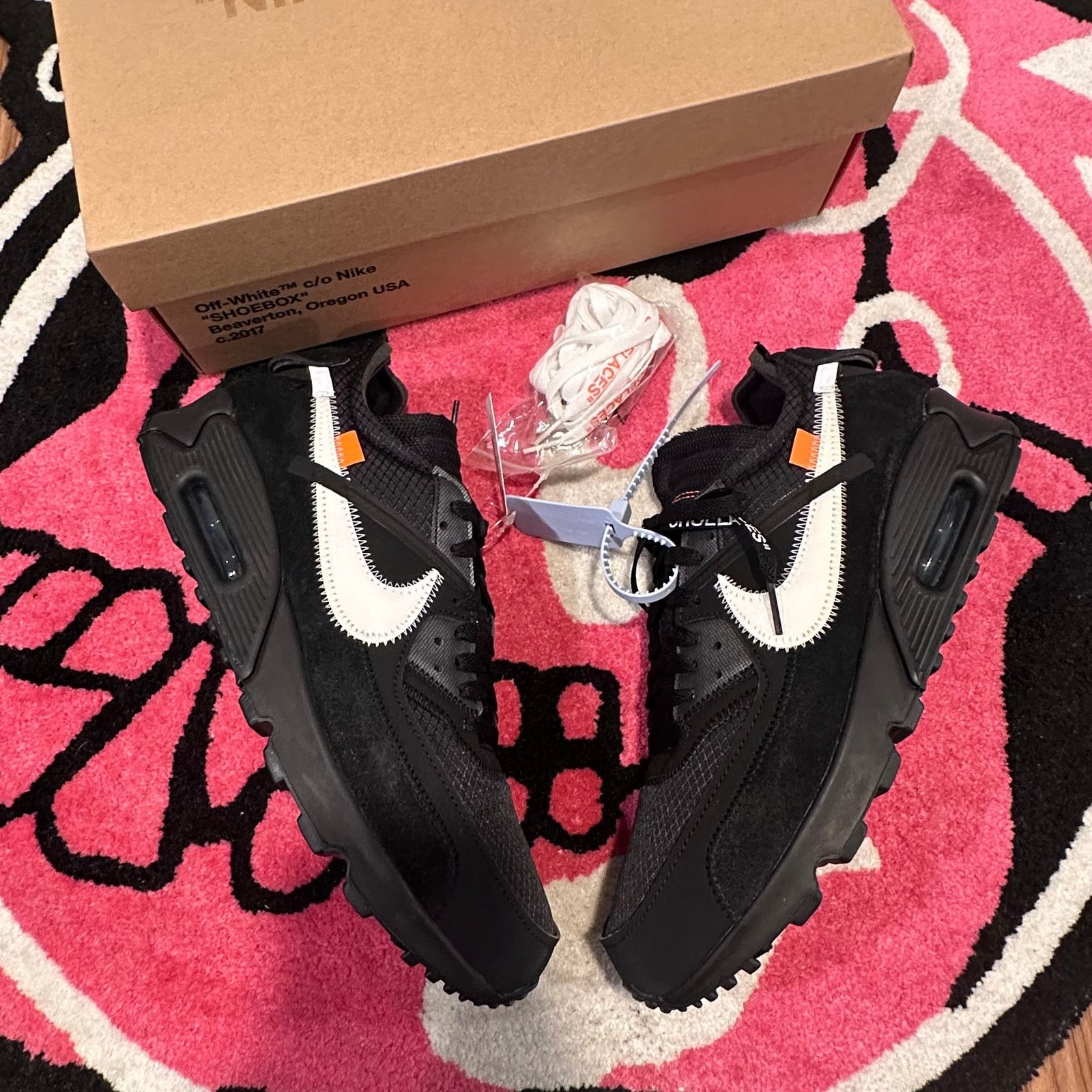 Off-White Nike Air Max 90 Off-White “Black” - Size 10 - Brand New Size US 10 / EU 43 - 2 Thumbnail