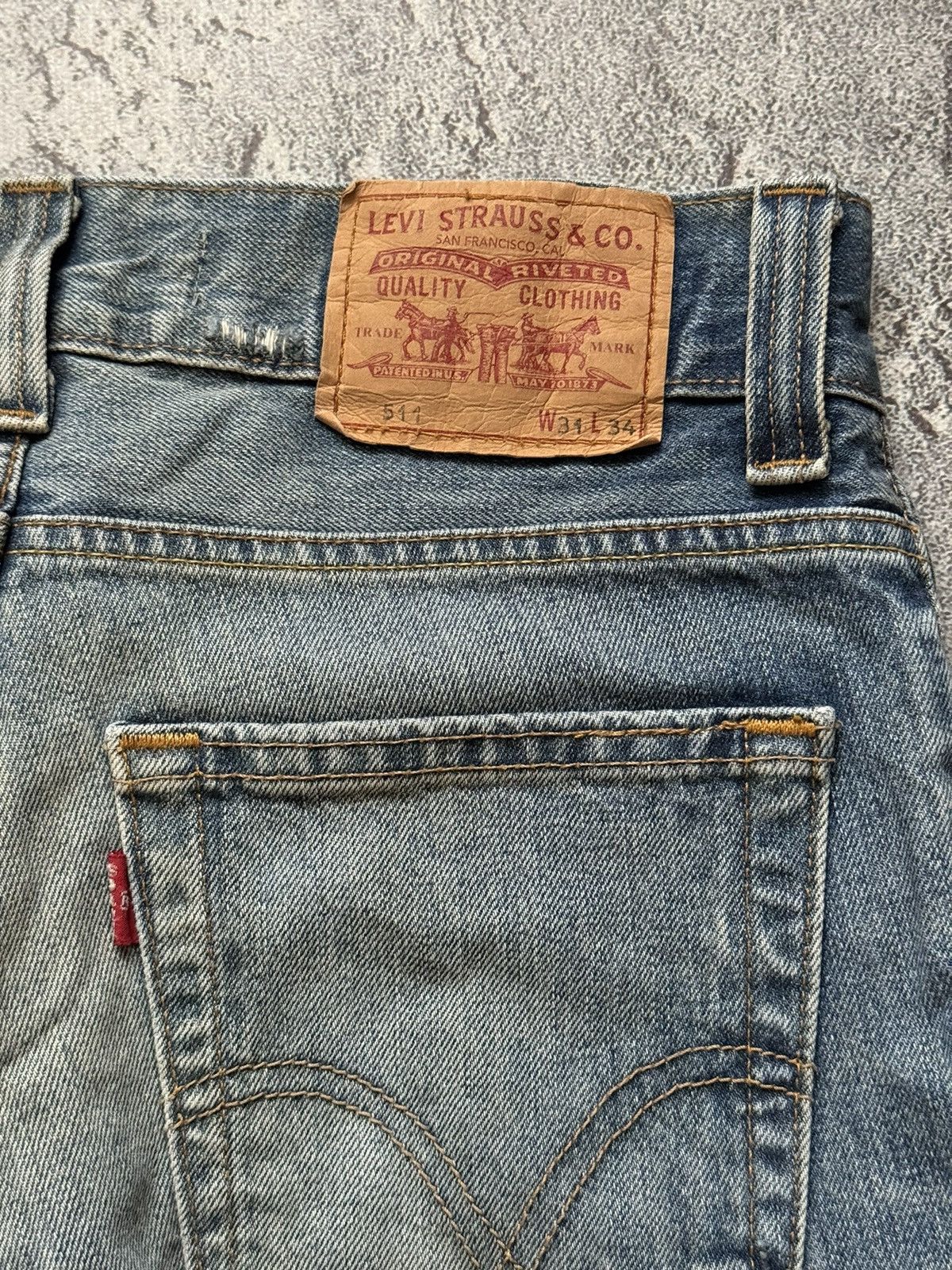 Levi's × Levi's Vintage Clothing × Vintage Levi’s 511 31/34 blue wash denim pant trouser Jean chino Size US 31 - 6 Thumbnail