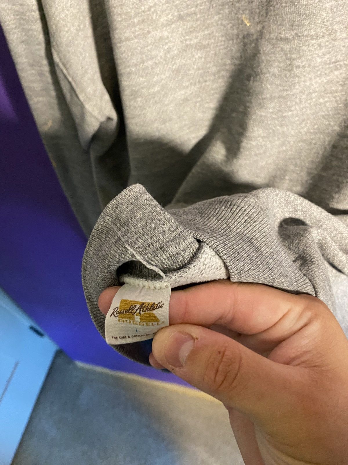 Russell Athletic Vintage 70s Russell athletic distressed grey hoodie Size US M / EU 48-50 / 2 - 4 Thumbnail