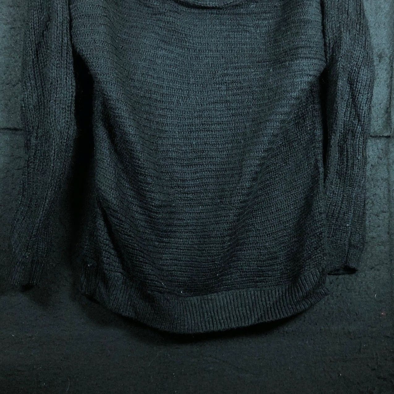Express Express Sweater Womens Black Boat Neck Long Sleeve Wool Blend Small Size S / US 4 / IT 40 - 3 Thumbnail