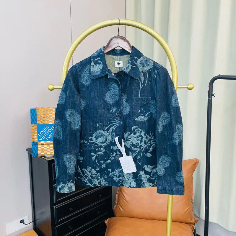 Dior Dior S Size Blue Cotton Women's Jacket 0089 Size S / US 4 / IT 40 - 1 Thumbnail