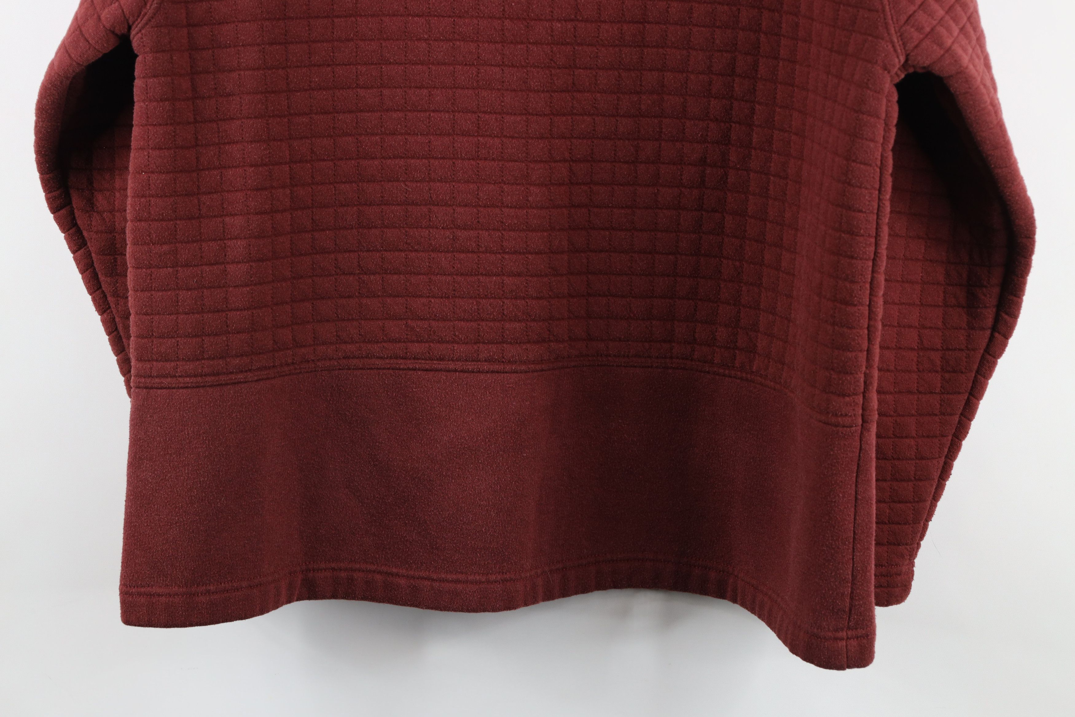 Vintage Vintage 90s Streetwear Henley Collared Sweatshirt Red Size L / US 10 / IT 46 - 11 Thumbnail