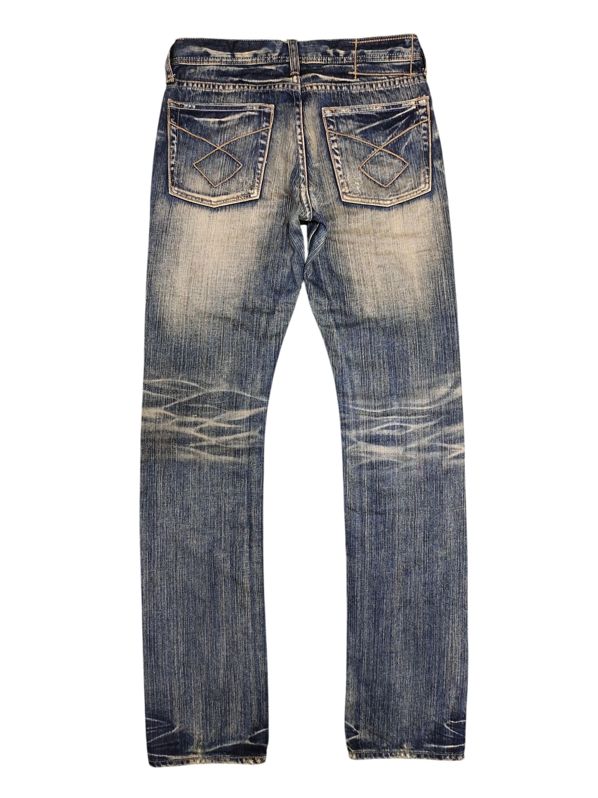 Self Edge Difference Rupert Japan Clawmark Distress Faded Denim Jeans Size US 30 / EU 46 - 8 Thumbnail