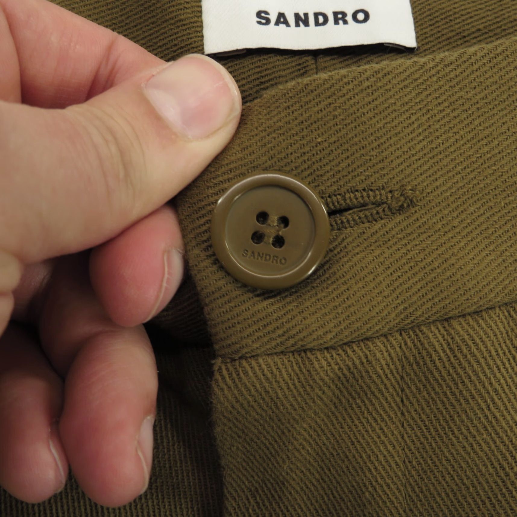 Sandro Sandro Paris Shorts Mens 34 (44) Camel Brown Cotton Twill Designer Chino 9" Andy Size US 44 / EU 60 - 6 Thumbnail