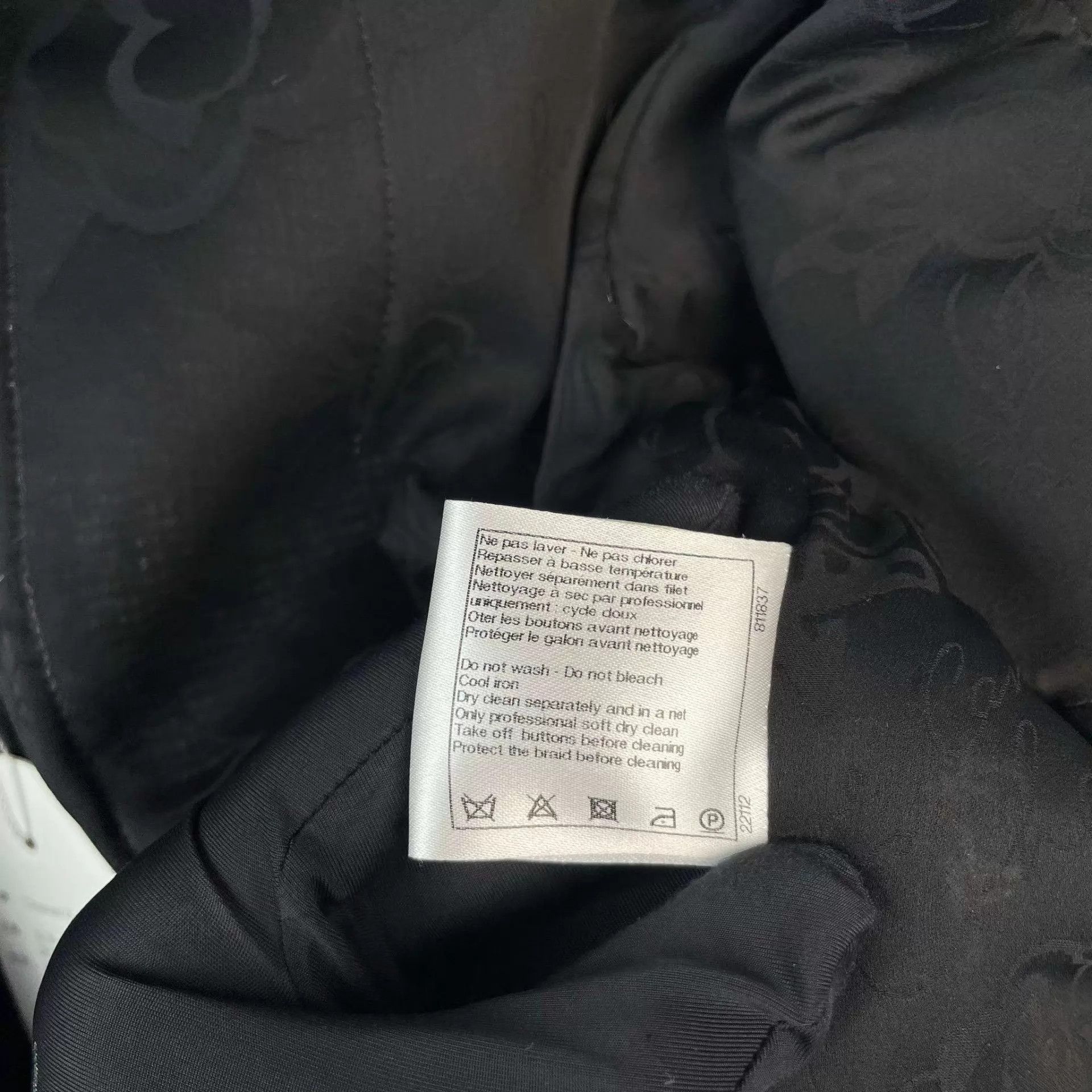 Chanel Chanel tweed women's black jacket 38 Size S / US 4 / IT 40 - 6 Thumbnail