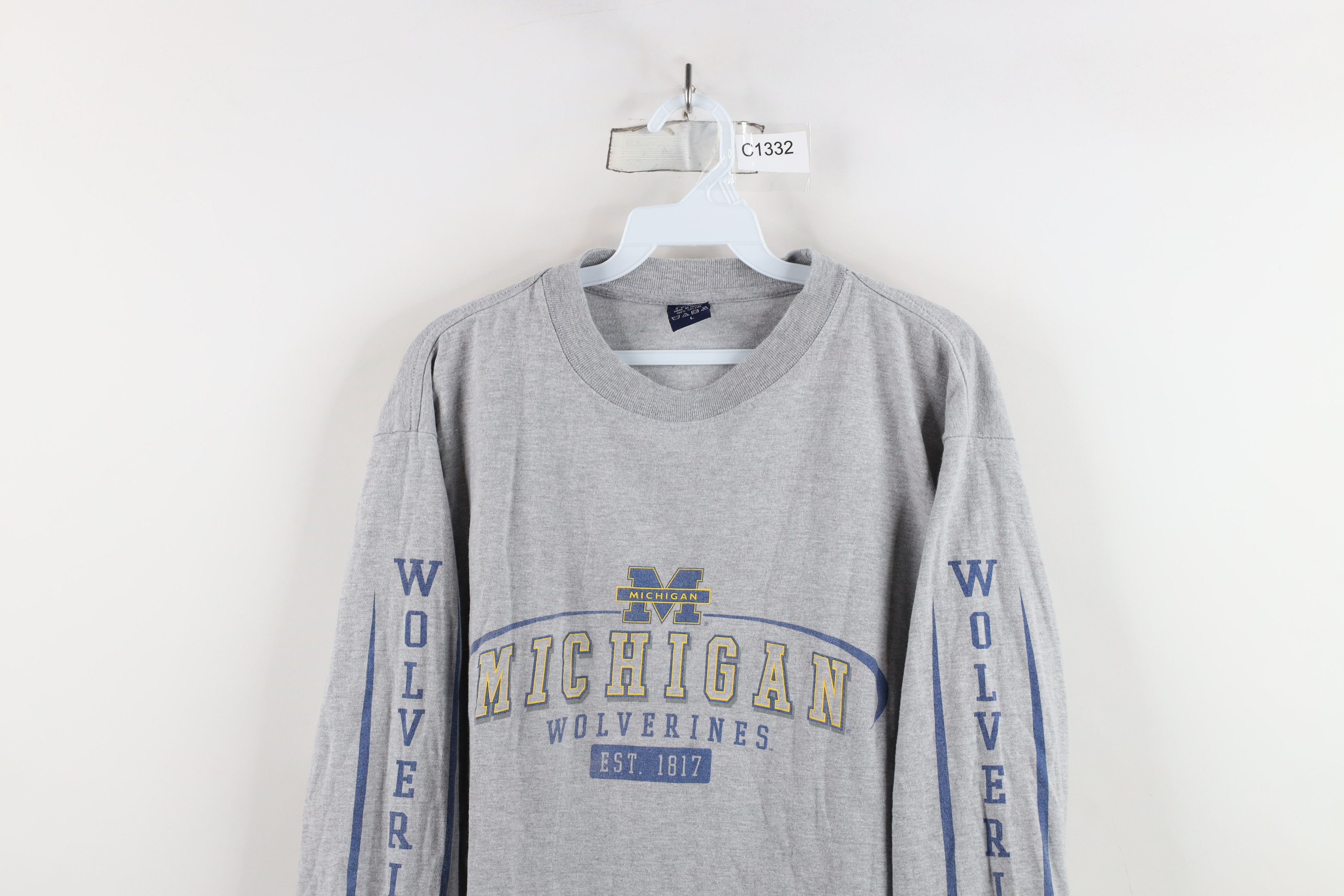 Vintage Vintage 90s Spell University of Michigan Long Sleeve T-Shirt Size US L / EU 52-54 / 3 - 2 Thumbnail