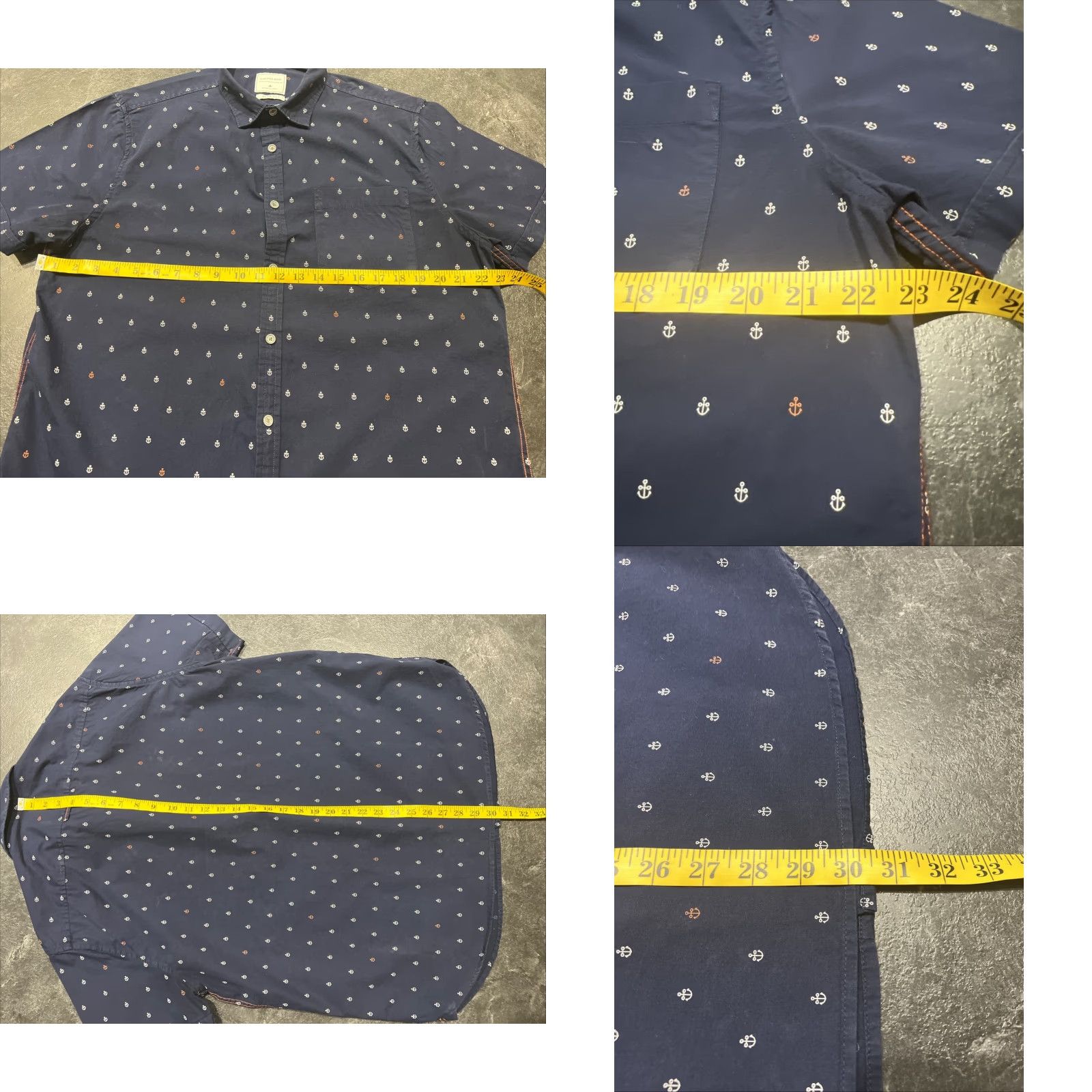 Denime VINTAGE? No — Denim & Flower Button-Up Shirt Denim & Flower City Classic Short Sleeve Mens XL Blue Button-Down Shirt Size US XL / EU 56 / 4 - 8 Thumbnail