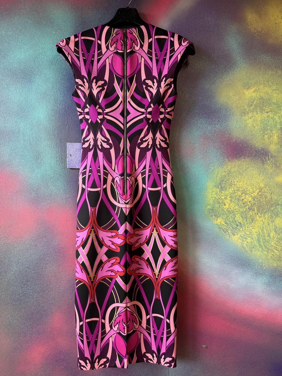 Other Ted Baker Anta Linear Jewel Deco Floral Bodycon Midi Dress Size S / US 4 / IT 40 - 3 Thumbnail