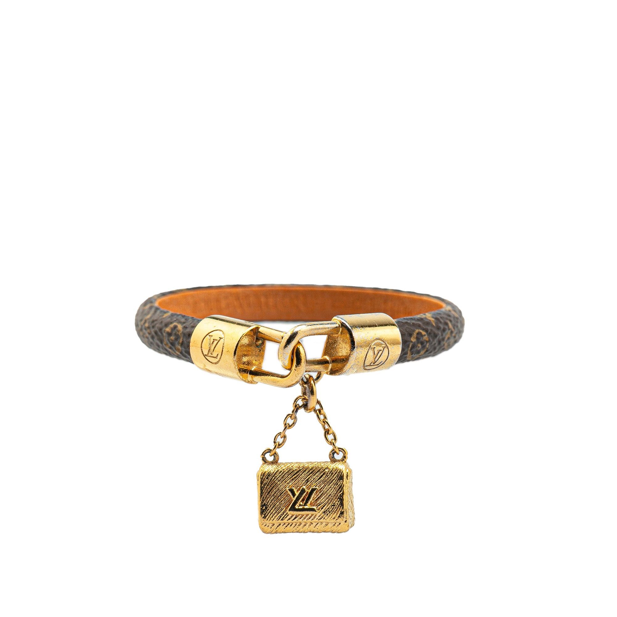 Louis Vuitton Louis Vuitton Monogram Twist Lock Bracelet Brown Size ONE SIZE - 1 Thumbnail