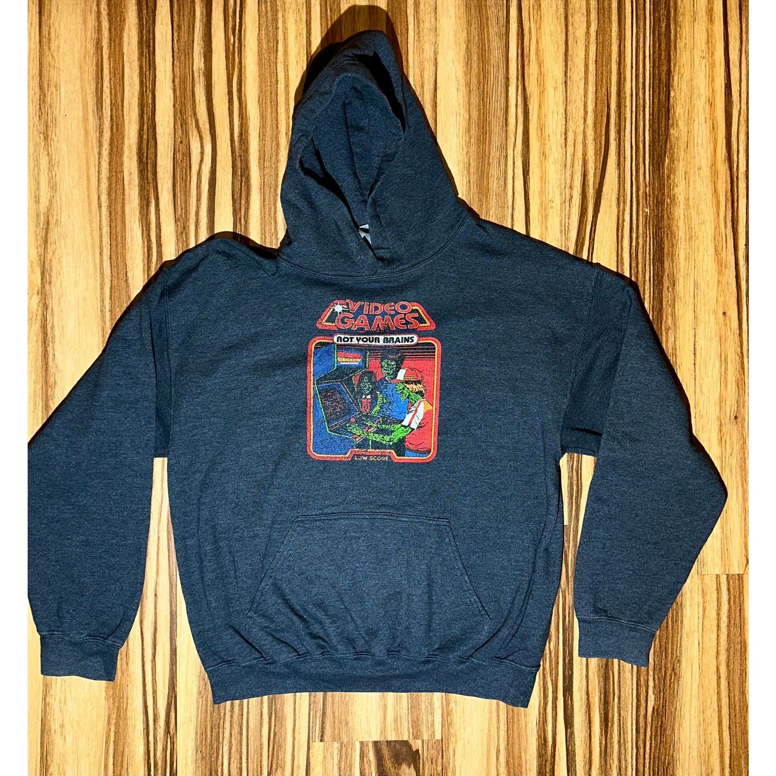 Gildan Video Games Rot Your Brain Dark Gray hoodie Size L Size US L / EU 52-54 / 3 - 1 Thumbnail
