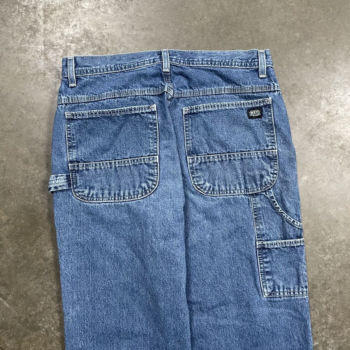 Vintage Vintage Key Baggy Carpenter Jeans Dark Wash Skater Denim Size US 32 / EU 48 - 2 Thumbnail