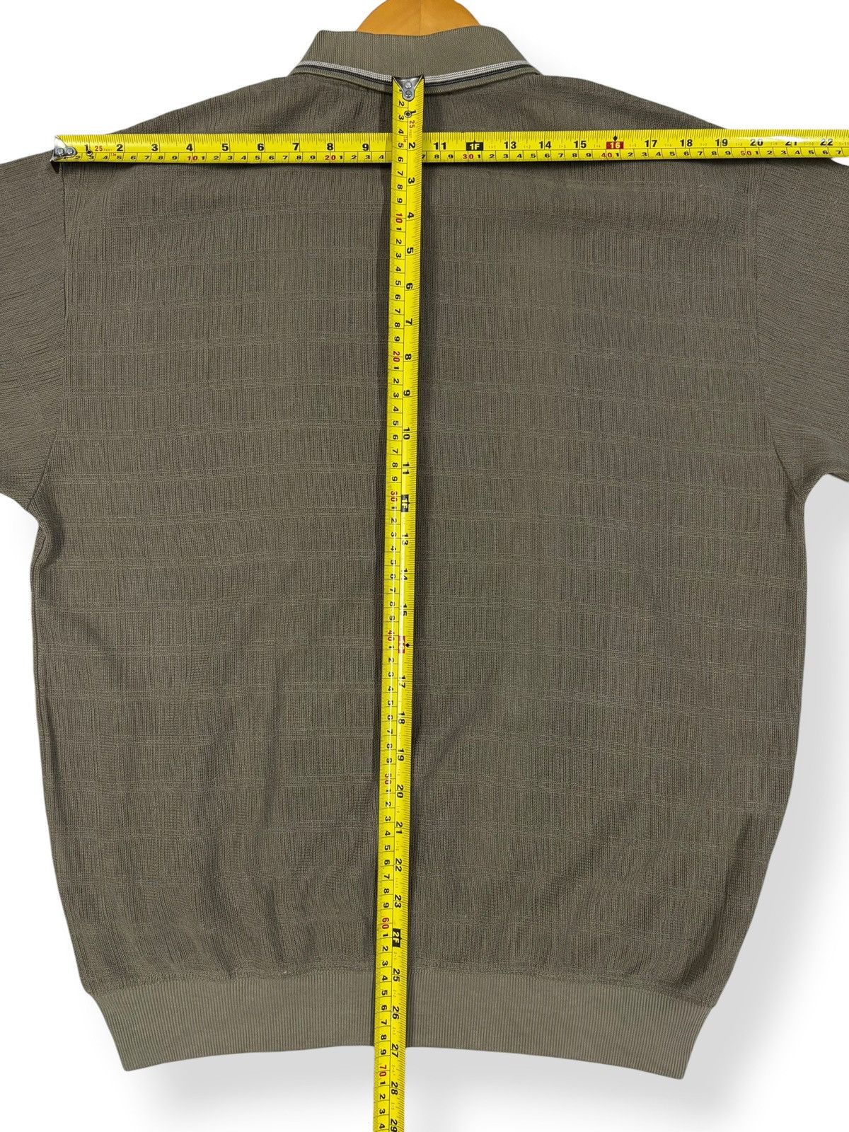Japanese Brand Vintage Lindbergh Stripes Technical Knit Pocket Polo Shirt Size US M / EU 48-50 / 2 - 13 Thumbnail