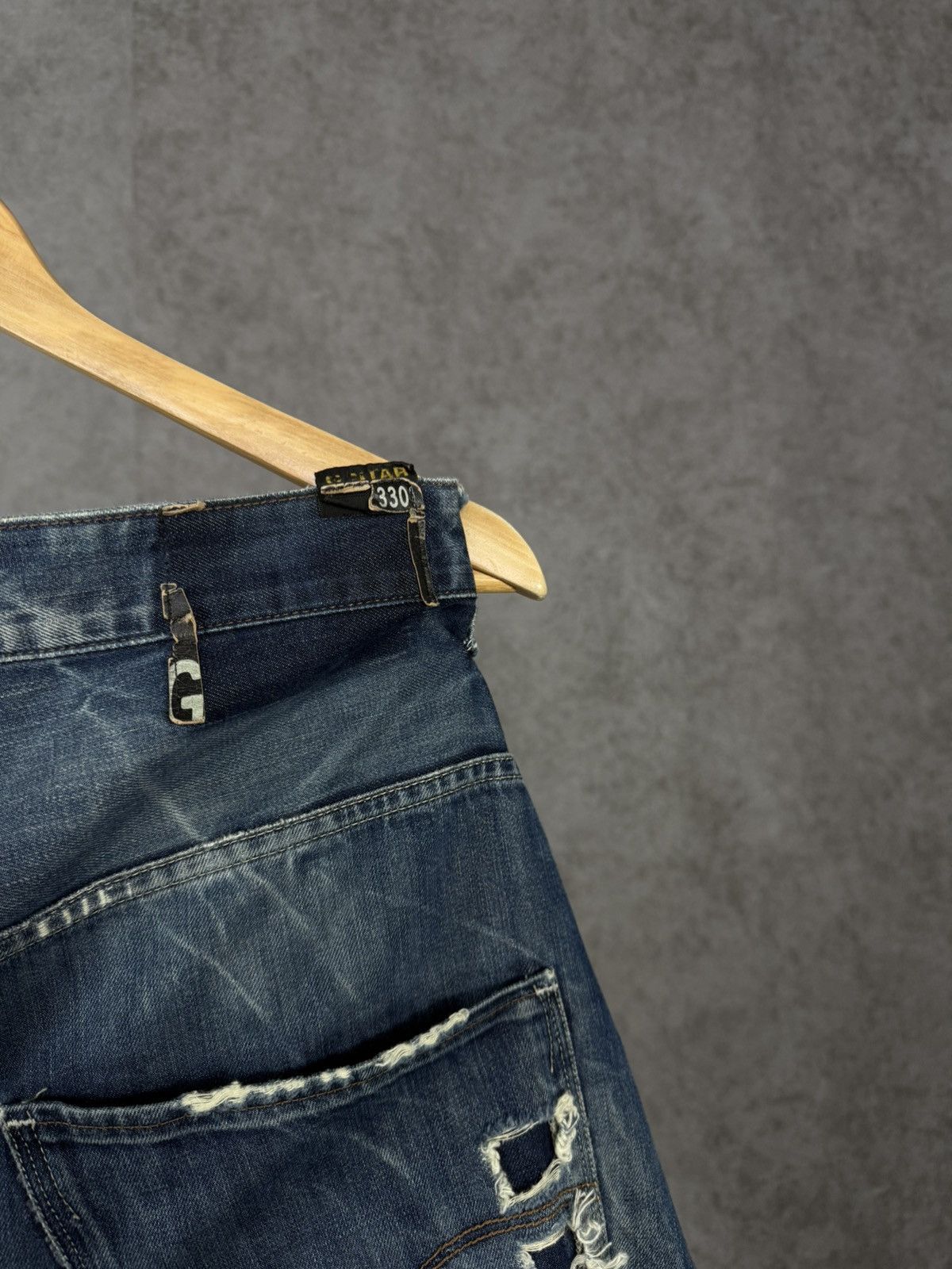 G-Star G Star Raw designer distressed denim asymmetric jeans Size US 33 - 10 Thumbnail