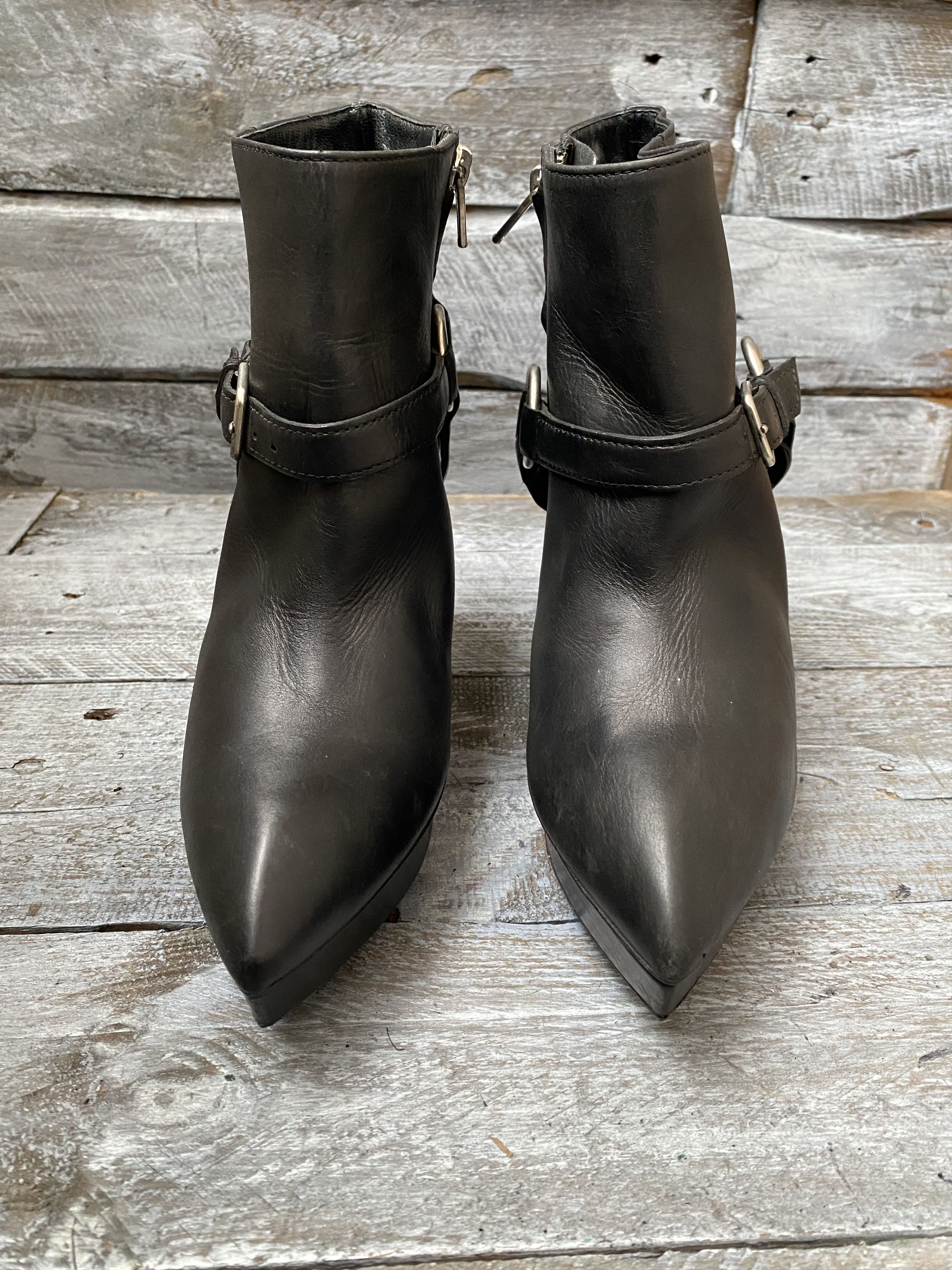 Designer × Saint Laurent Paris Saint laurent janis harness punk platform boots sz38.5 Size US 8 / IT 38 - 10 Thumbnail