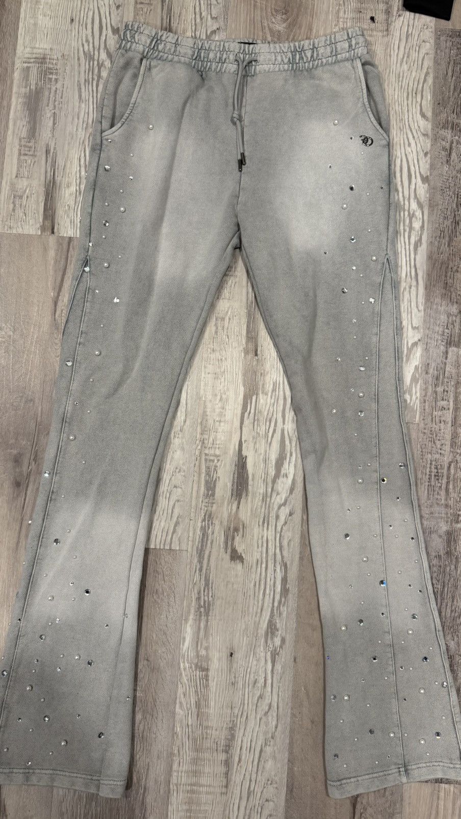Other Custom Stacked Pearl and Diamond Pants. Size US 32 / EU 48 - 2 Thumbnail