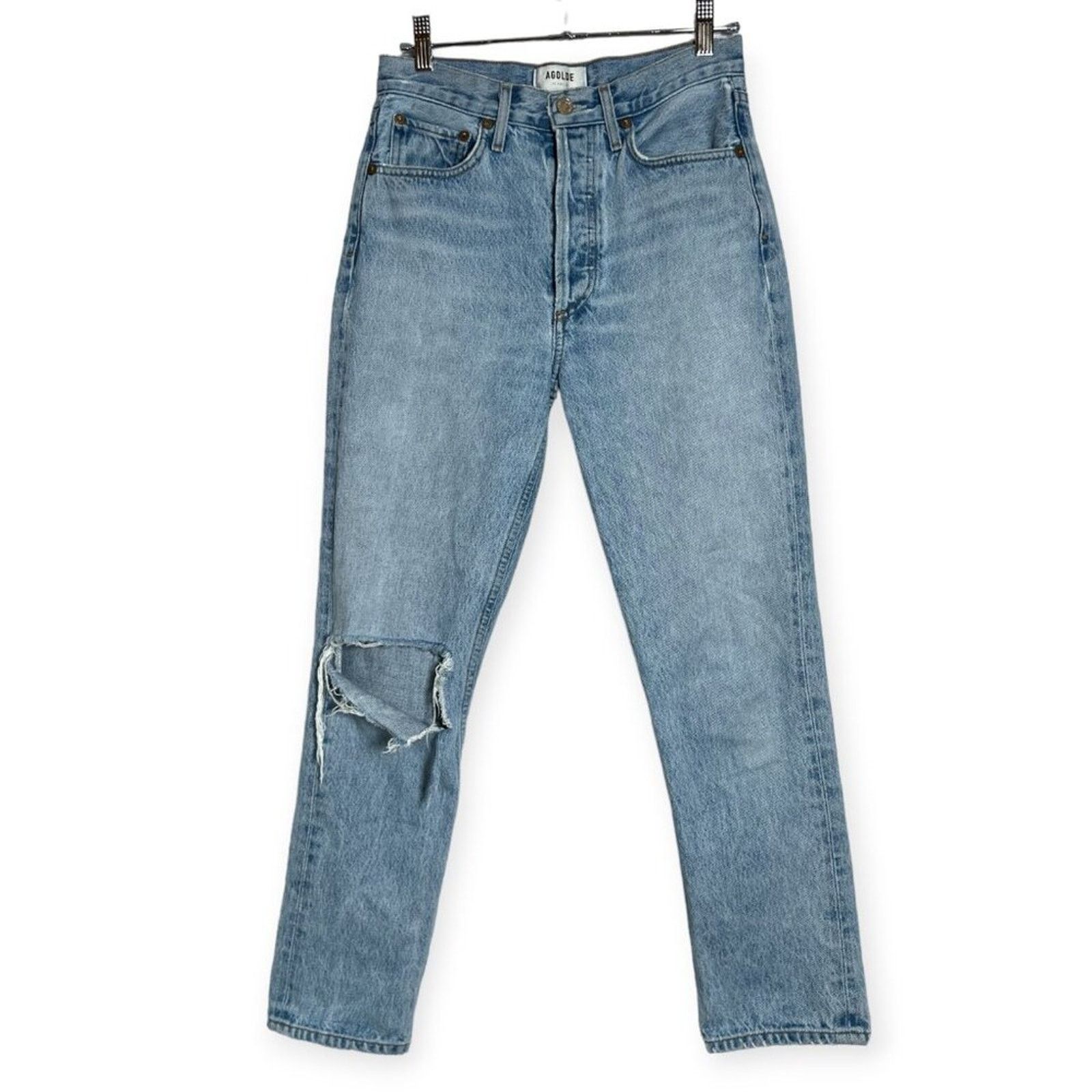 Agolde AGOLDE Riley High Rise Straight Crop Jeans WOMENS 25 USA Size 25" / US 0 / IT 36 - 1 Thumbnail