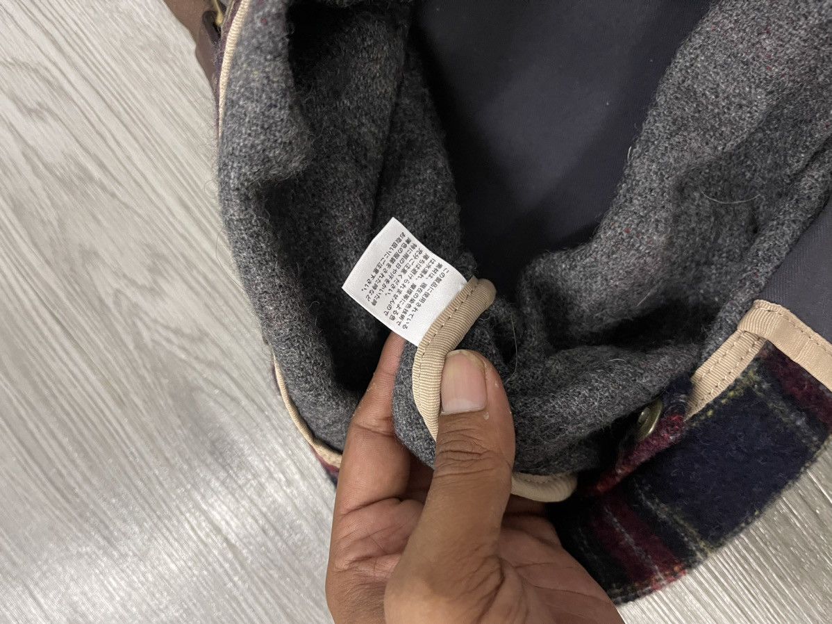 Japanese Brand × Vintage C’omodo +plus t japan wool plaid leather handle strap tote Size ONE SIZE - 9 Thumbnail
