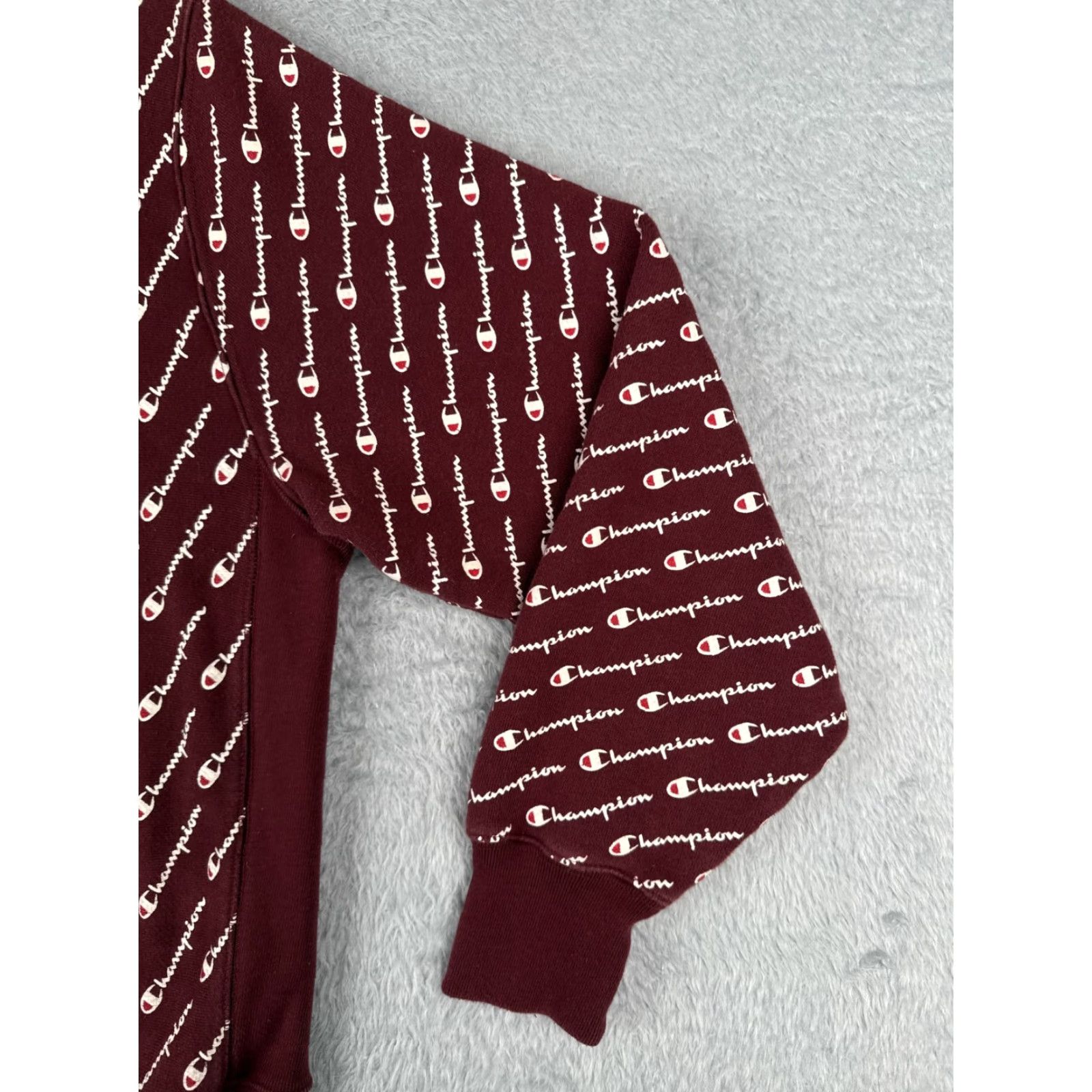 Champion Champion Sweater Bergundy Adult Medium Reverse Weave All Over Print Crew Neck Size US M / EU 48-50 / 2 - 2 Thumbnail