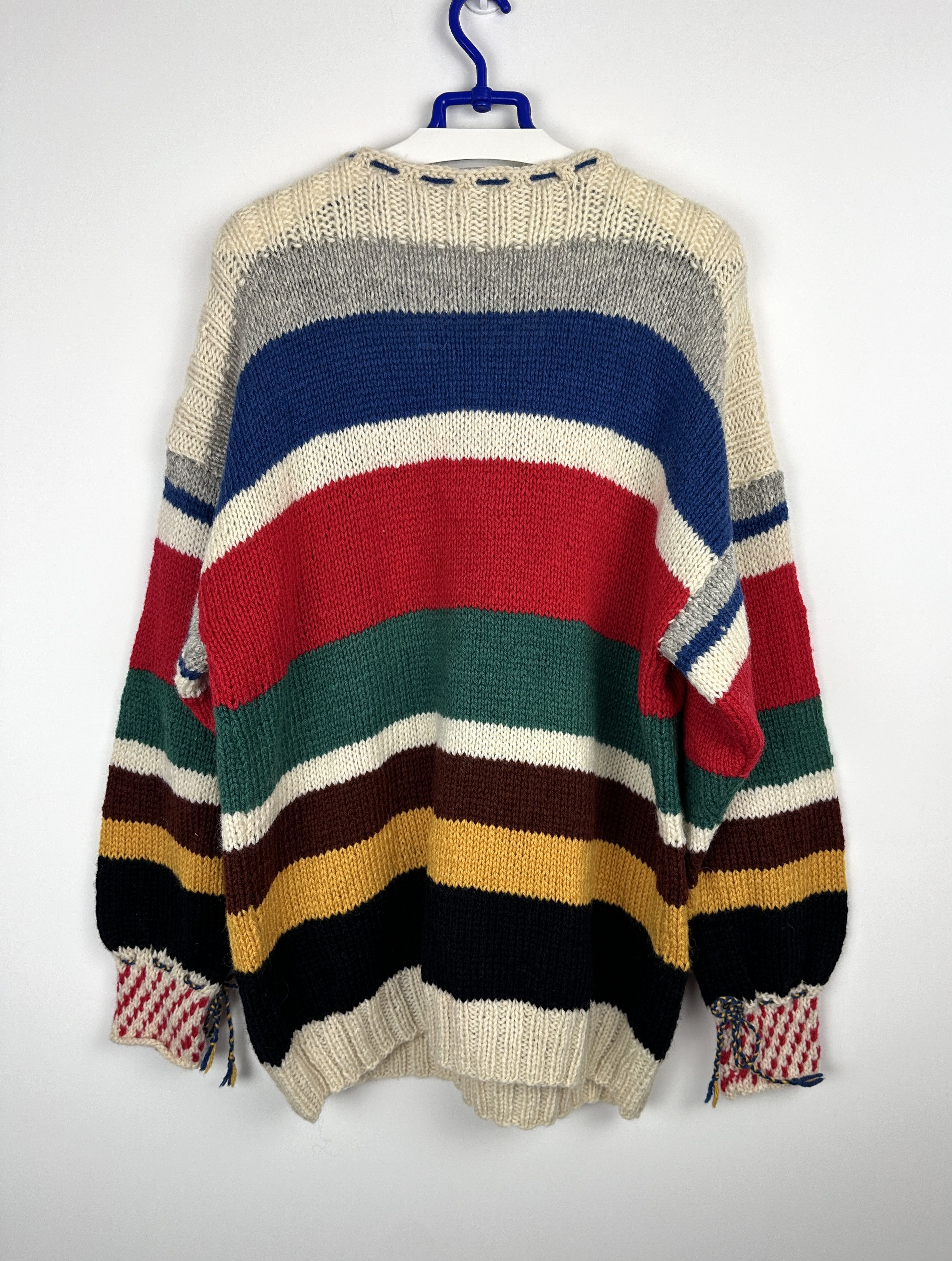 Vintage Vintage HANDMADE woolen sweater jumper hippie XXL Size US XXL / EU 58 / 5 - 5 Thumbnail