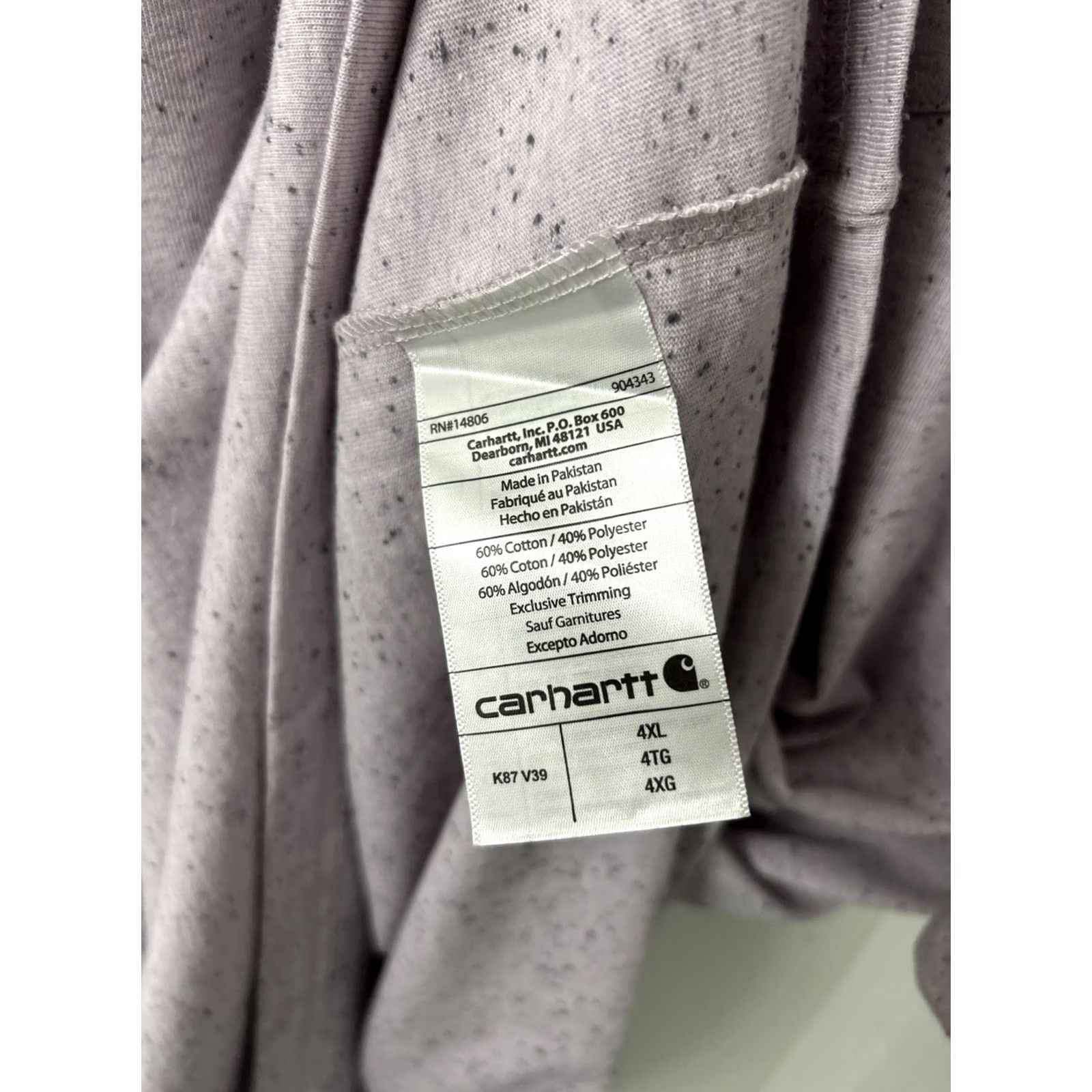 Carhartt Carhartt Shirt Mens 4XL Purple Loose Fit Speckled Pocket Heavyweight S/S K87 V39 Size US XXL / EU 58 / 5 - 6 Thumbnail