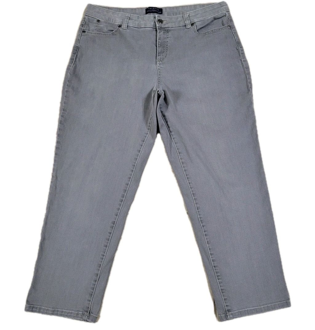 Talbots Talbots Simply Flattering 5 Pockets Gray Capri Jeans 14P Size 36" / US 14 / IT 50 - 4 Thumbnail