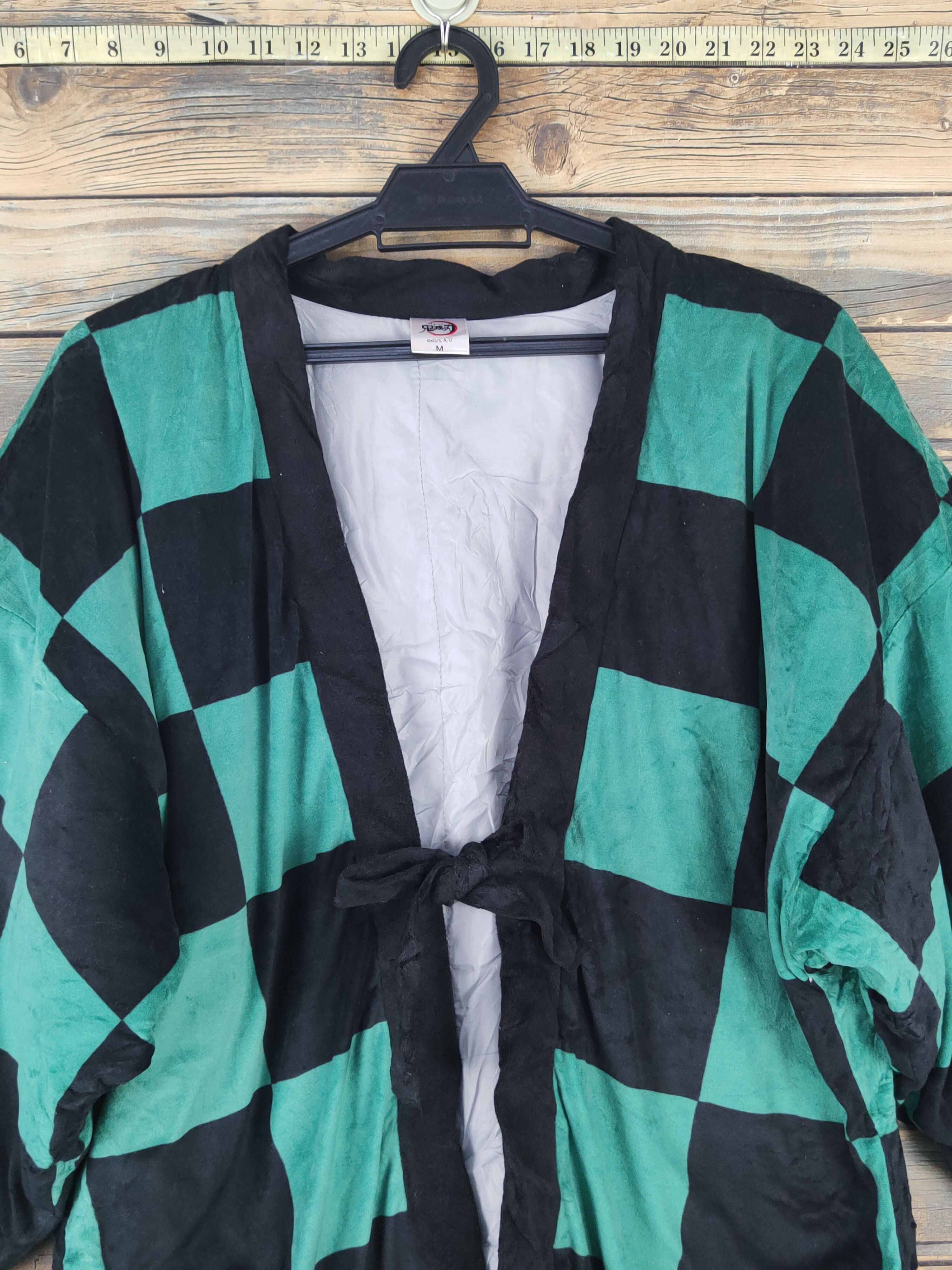 Japanese Brand × Vintage Japanese Brand Green Black Kimono Cardigan Size US M / EU 48-50 / 2 - 2 Thumbnail