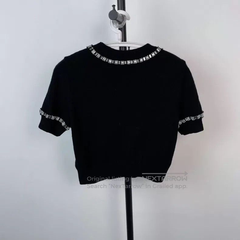 Louis Vuitton Louis Vuitton Round Neck with Beads and Diamonds Black Sho Size XS / US 0-2 / IT 36-38 - 2 Thumbnail