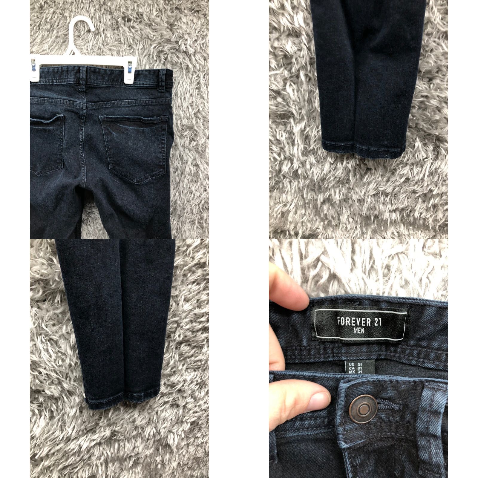 Forever 21 Forever 21 Jeans Mens Size 31 Slim Straight Leg Mid Rise Dark Wash Blue Denim Jeans Size US 31 - 8 Thumbnail