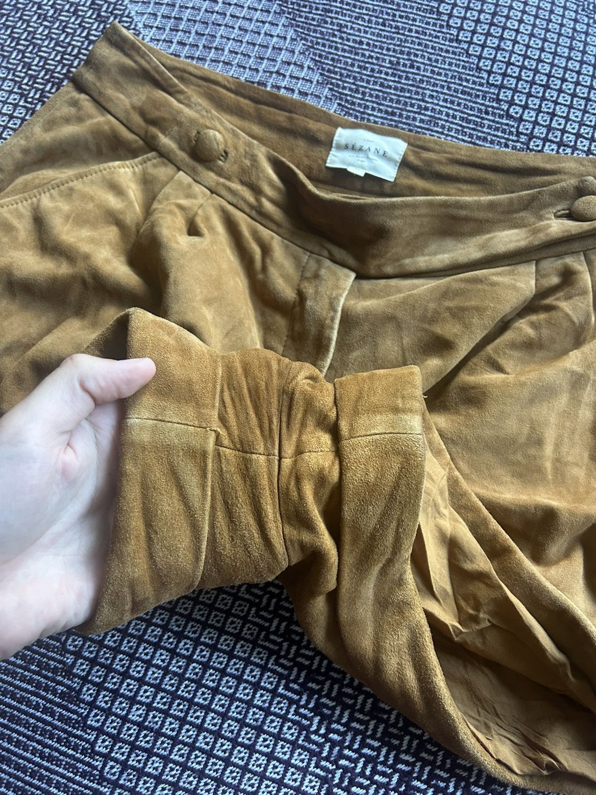 Sezane Sezane 100% Goat Leather Midi Skirt Women Size 44 Luxury Size 30" / US 8 / IT 44 - 8 Thumbnail