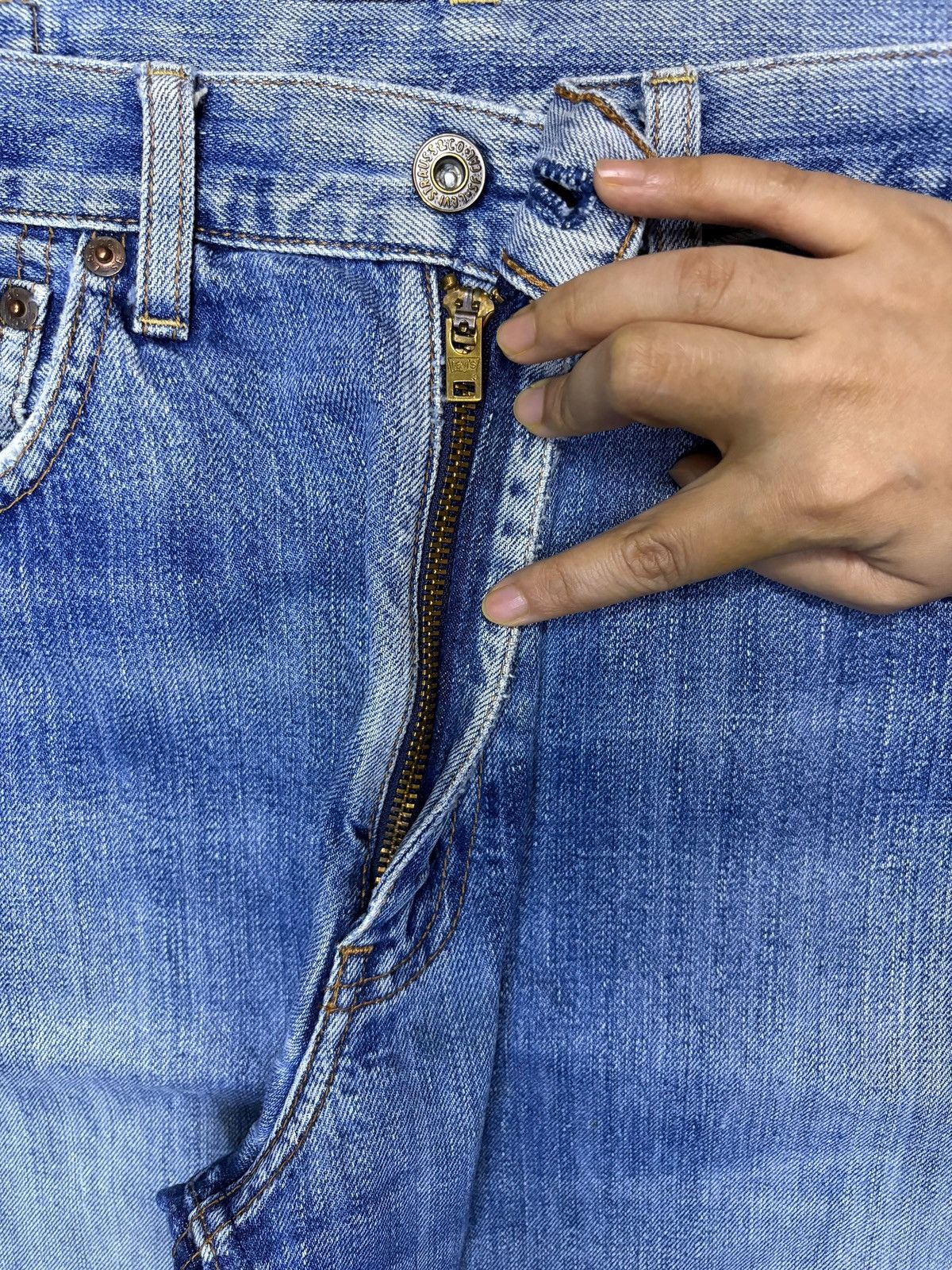 Levi's Vintage 90s Levis 503 Mud Wash Distressed Baggy Jeans Size US 32 / EU 48 - 3 Thumbnail