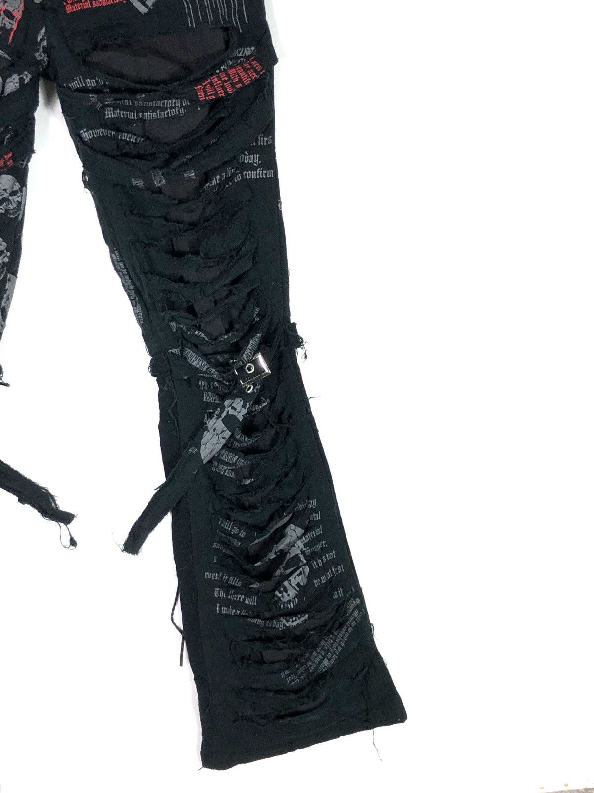 Japanese Brand RARE🔥MADPUNK JAPAN BONDAGE DAMAGE STYLE PANTS Size US 31 - 4 Thumbnail