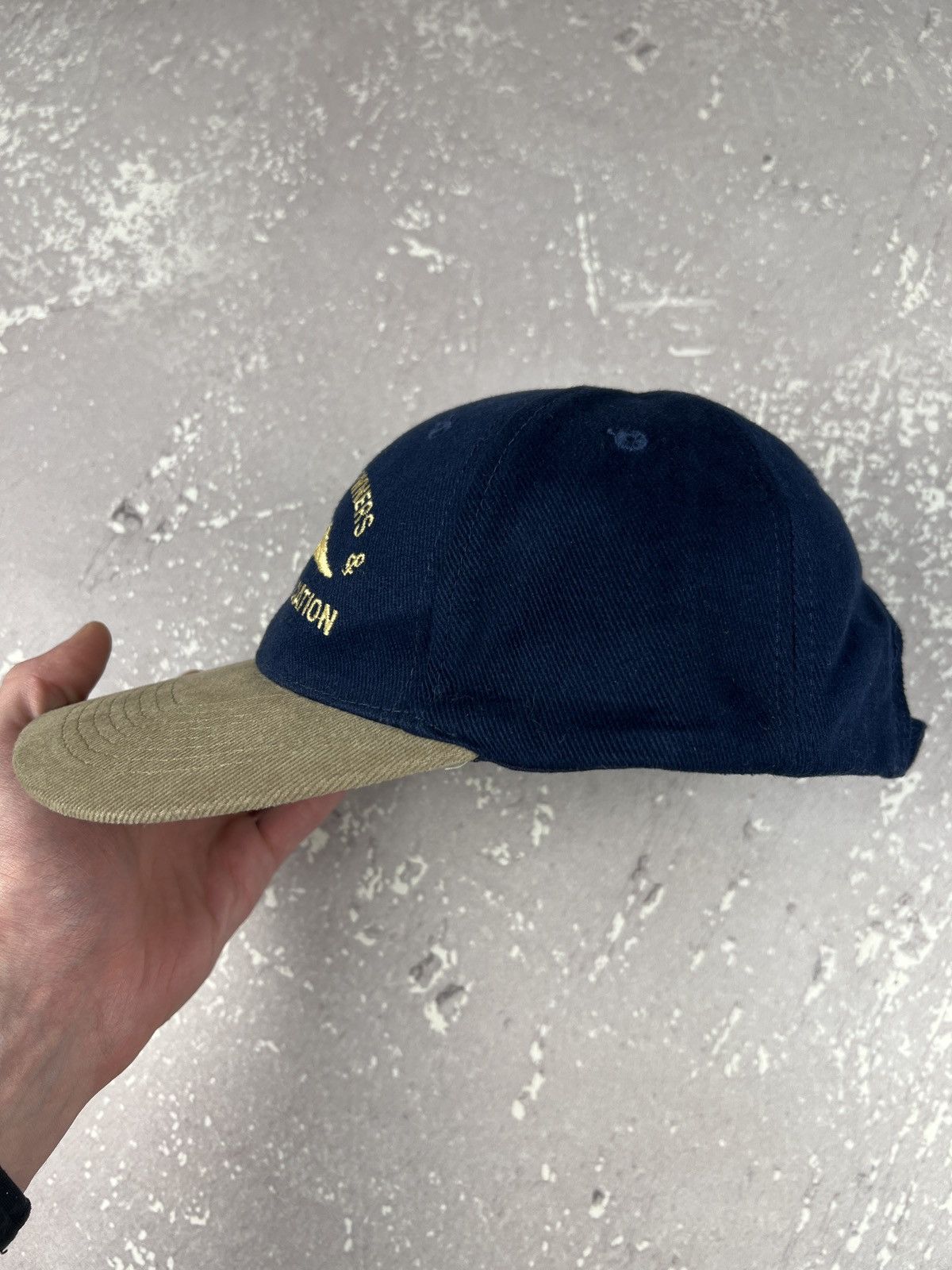 Vintage AOPA Aircraft Owners Pilots Association Cap Hat Blue/Beige Size ONE SIZE - 3 Thumbnail