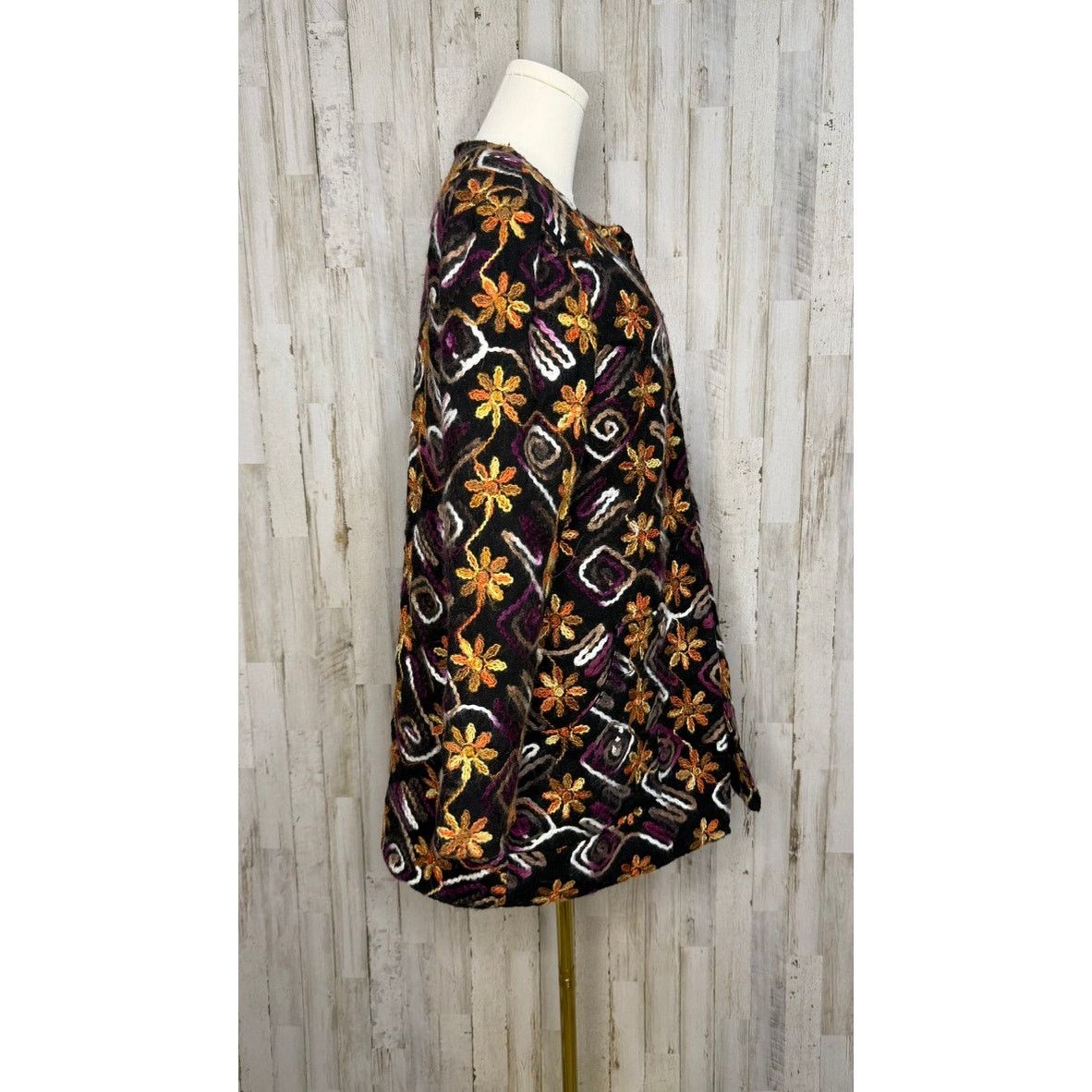 Hutch Anthropologie Women's XS Floral Embroidered Overcoat Size XS / US 0-2 / IT 36-38 - 6 Thumbnail