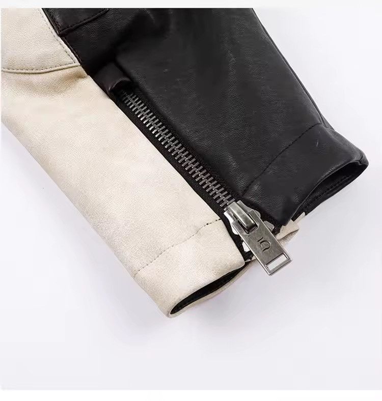 Other Racer Motorcycle PU Leather Patchwork Black White Jacket Size US L / EU 52-54 / 3 - 8 Thumbnail