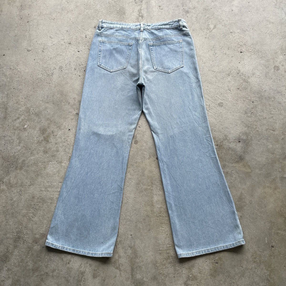 Japanese Brand Vintage Japanese Bootcut Ripped Faded Jeans Flare Denim Pant Size US 34 / EU 50 - 10 Thumbnail