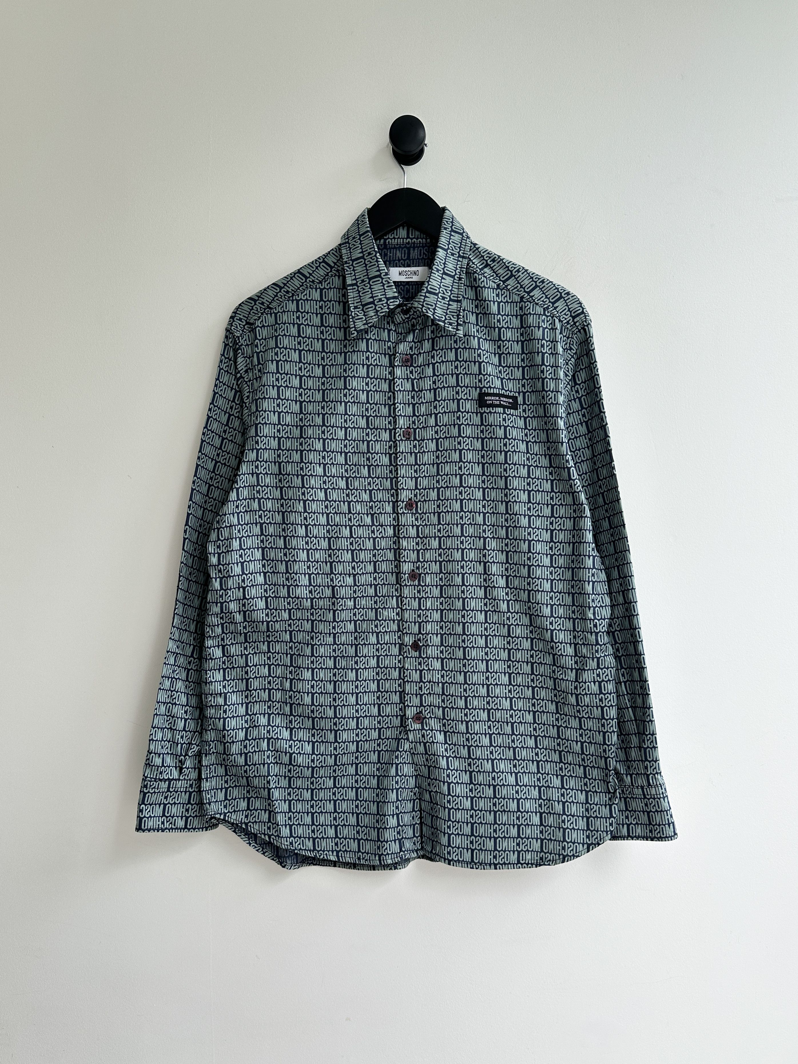 Moschino Monogram Blue Shirt